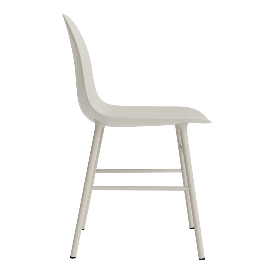 Modern Form Chair with Sturdy Metal Legs - Ergonomic Design for Home, Office & Dining Room Comfort