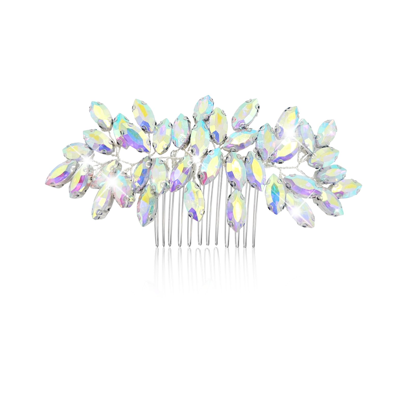 Sparkling Colorful Hair Comb Accessories for Women - Rhinestone Bridal Headpieces for Weddings, Parties & Special Occasions | Elegant Hair Jewelry for Prom, Evening Events & Photo Shoots