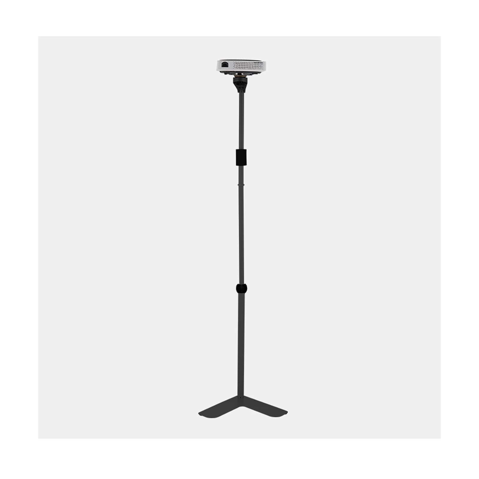 Hong Yi Fei-Shop Universal Projector Stand - Adjustable Height Floor Mount with 360° Swivel Ball Head for Home Theater, Office Presentations & Outdoor Movie Nights (Black)