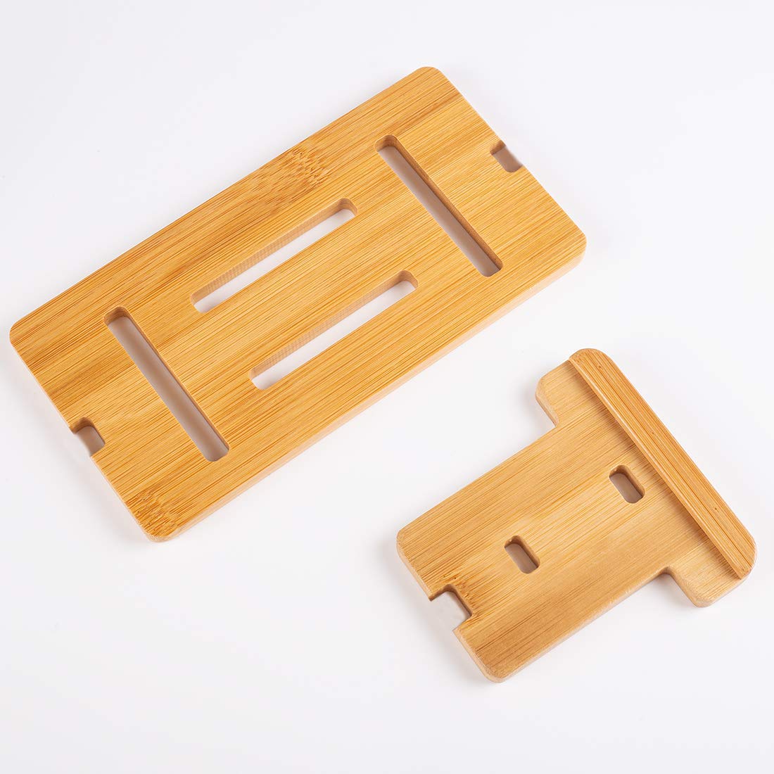 Premium Wooden Docking Station & Phone Stand - Dual Function Organizer for Home Office Desk, Compatible with iPhone, Samsung & Tablets - Perfect for Workspace, Nightstand & Minimalist Decor