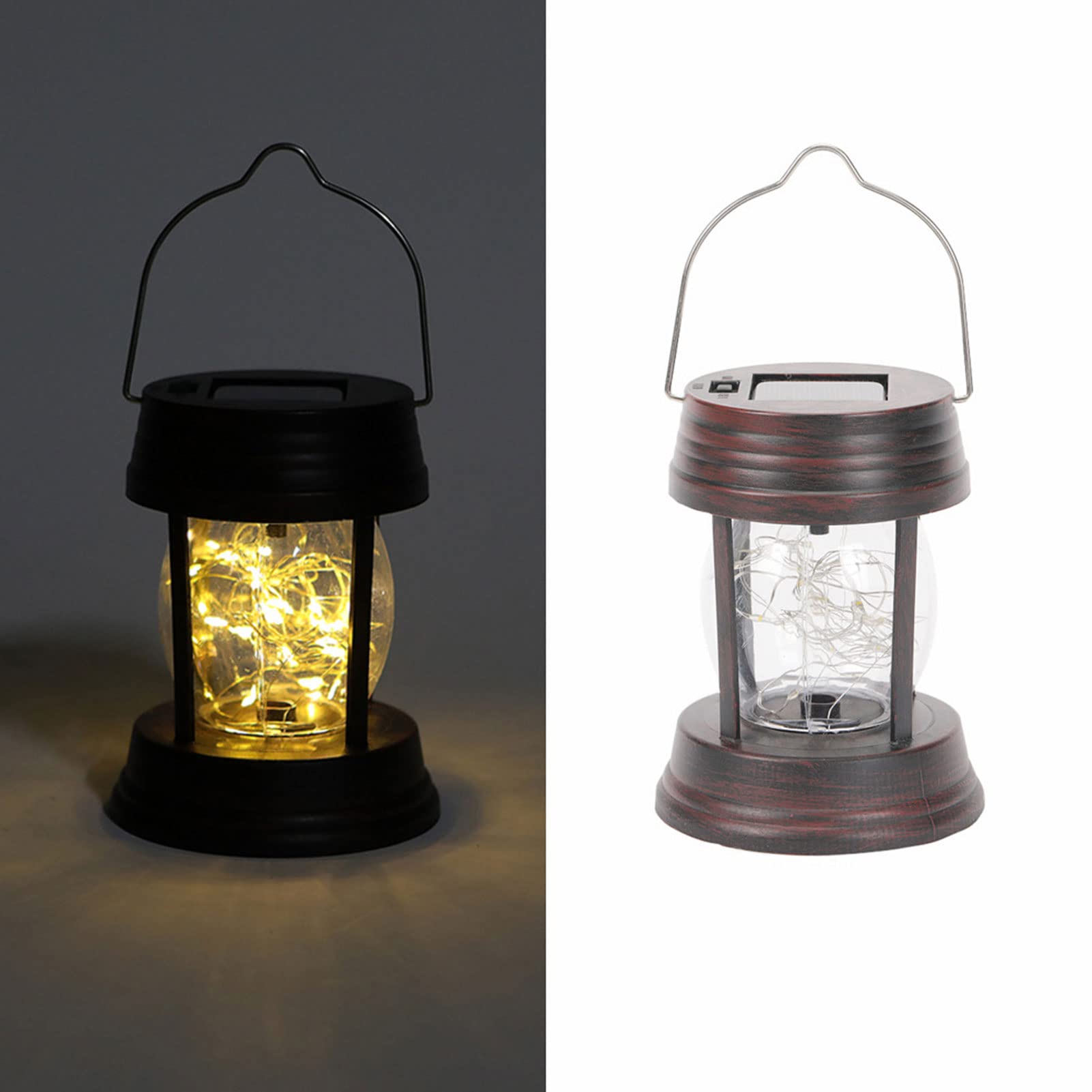 2-Pack Solar Garden Lights Outdoor Waterproof - Solar Powered Hanging Lanterns for Garden, Backyard, Lawn, Pathway, Patio & Camping - Warm White LED Decorative Lighting for Romantic Ambience & Landscape Illumination