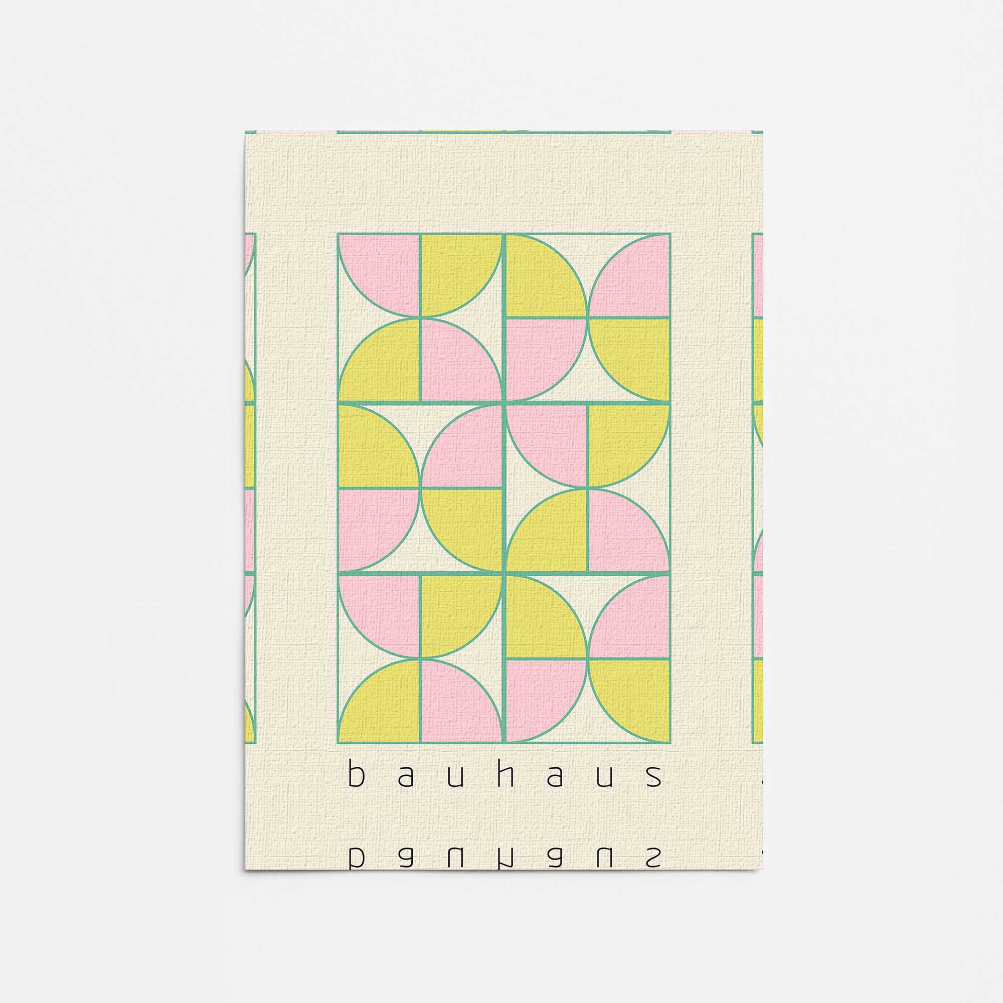 Bauhaus Pastel Play Print on Canvas - Modern Abstract Wall Art for Living Room, Bedroom & Office Decor