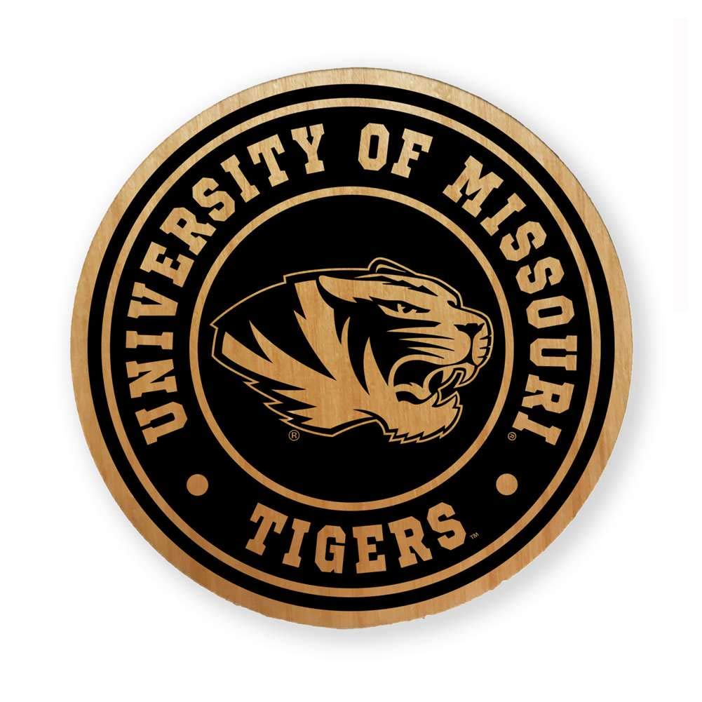 NCAA Alderwood Round Coasters Set of 4 - Premium Wood Drink Coasters for Beer, Wine & Coffee - Perfect for Game Day, Home Bar & Office Decor