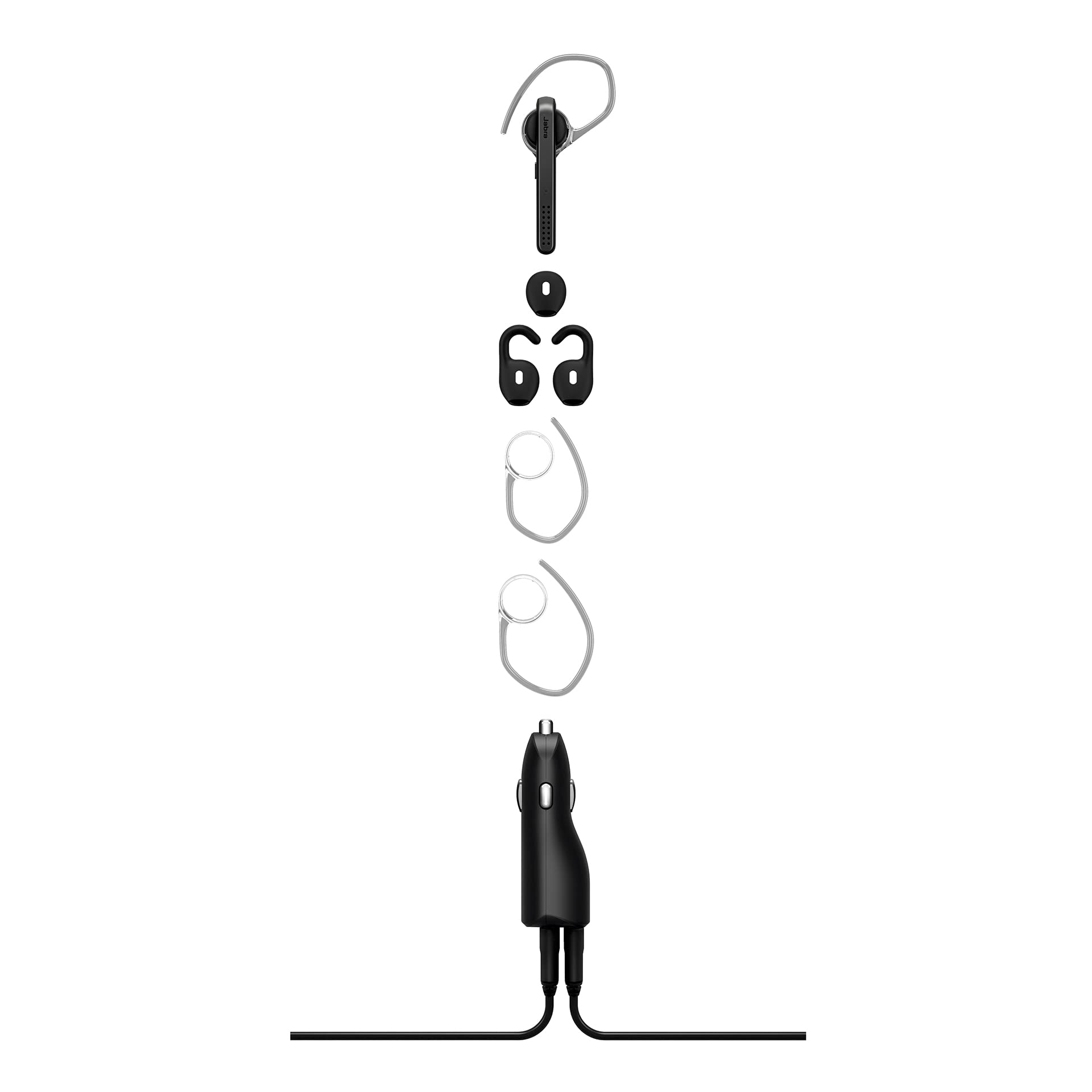 Jabra Talk 45 Bluetooth Headset - HD Hands-Free Calls, Dual Mic Noise Cancellation, 1-Touch Voice Control & Music Streaming (Black) - Perfect for Office, Driving & Remote Work