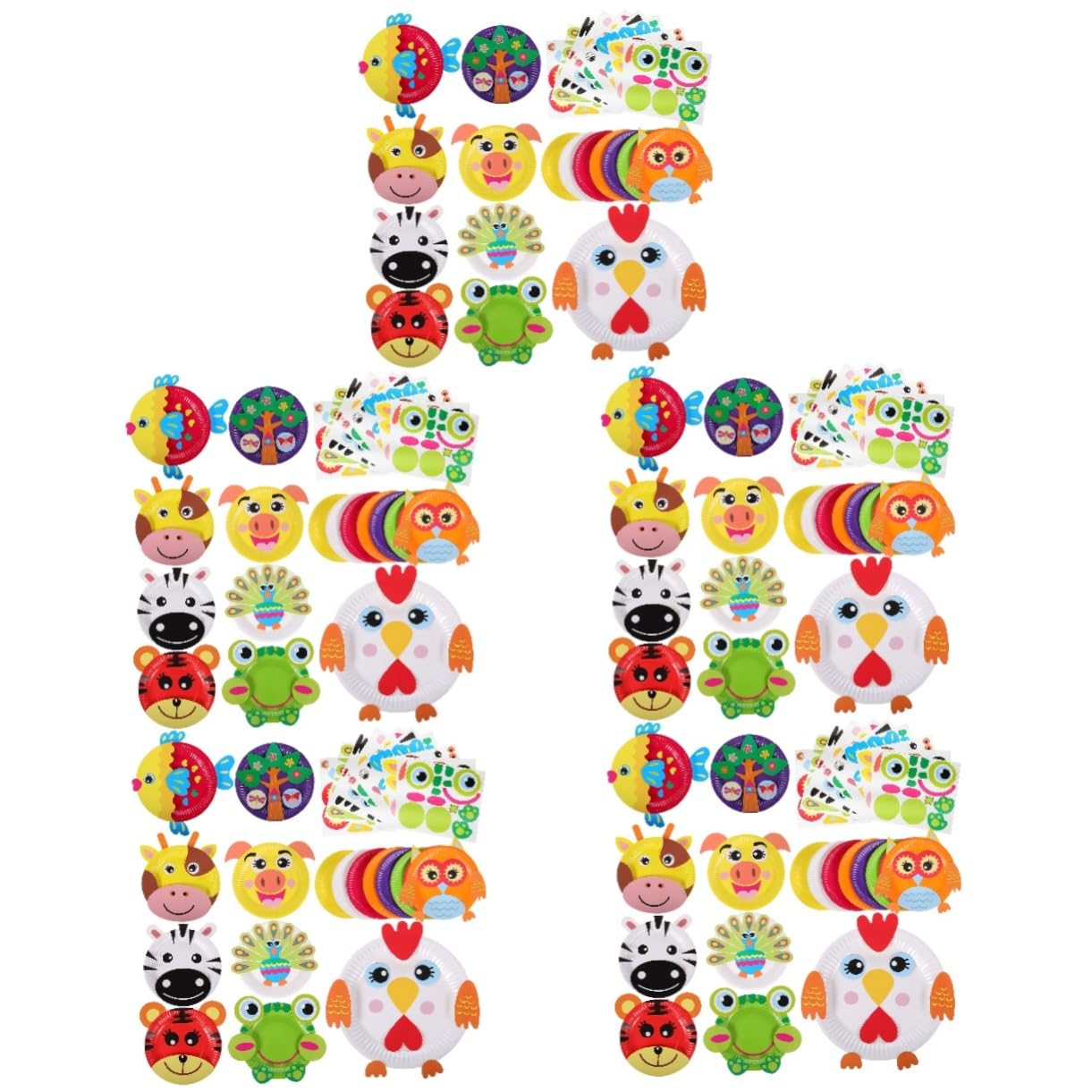 Alasum 5 Sets Animal Stickers for Kids - DIY Arts and Crafts Supplies for Toddlers Ages 2-4 - Creative Scrapbooking, School Projects, and Party Favors - Original Paper Stickers for Children's Activities