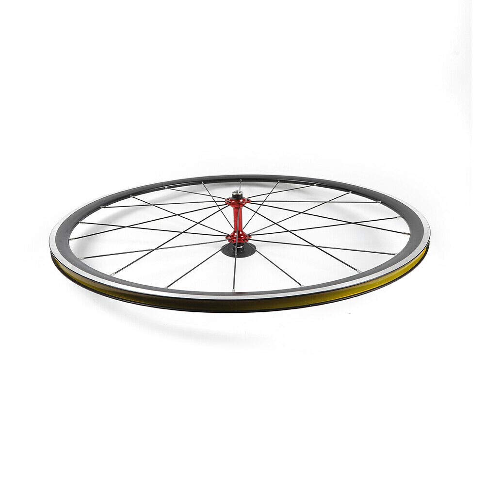 TBVECHI 700C Road Bike Wheelset - 20 Spoke Front & 24 Spoke Rear Wheels with 7075 Hub, Rim Brake & Freewheel - Perfect for Road Cycling, Commuting & Training