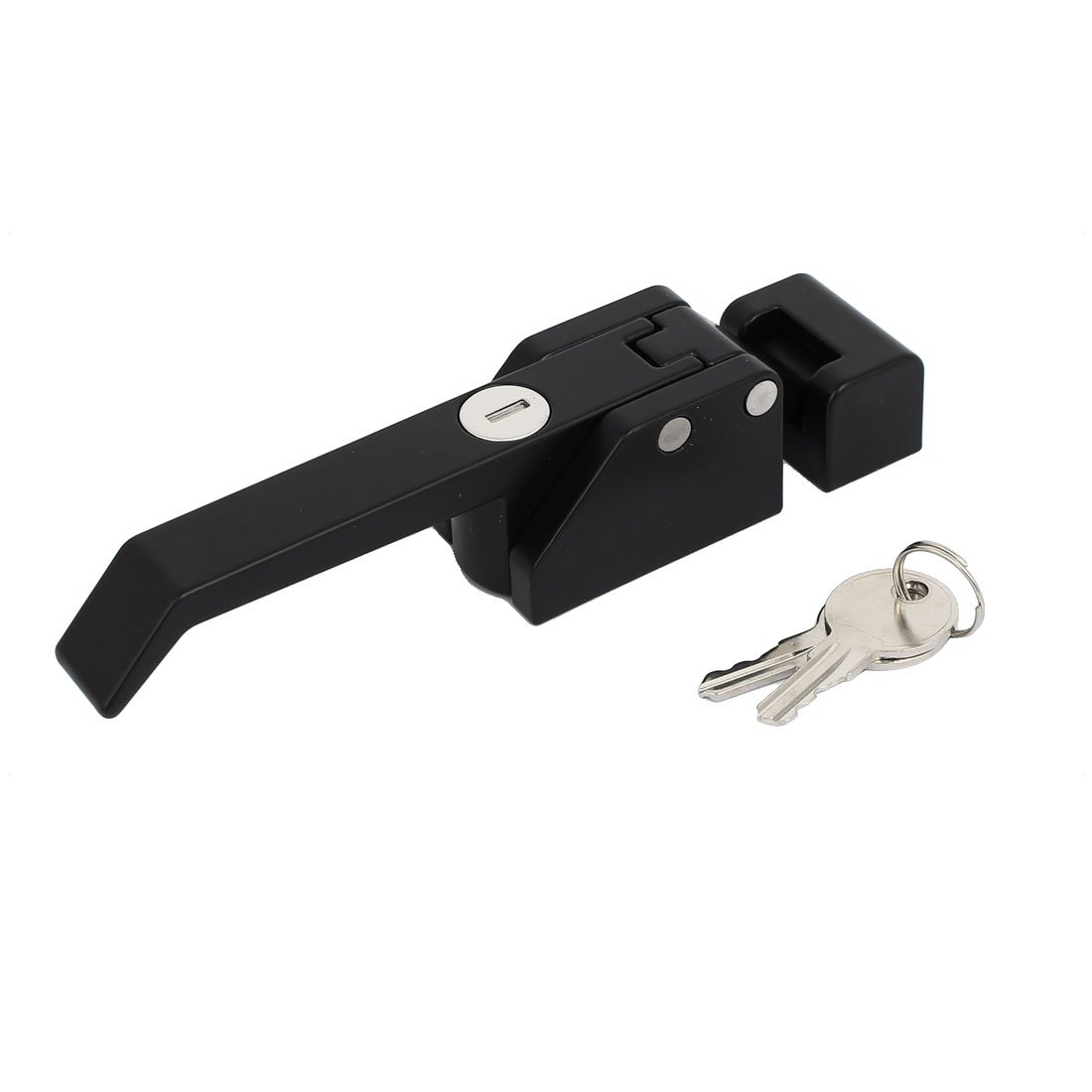 IIVVERR Freezer Cooler Door Zinc Alloy Key Release Pull Handle Latch Lock - Black - Perfect for Refrigerators, Ice Cream Freezers & Commercial Coolers