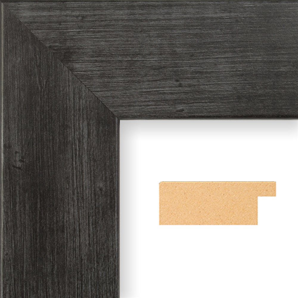 Push Pin Travel Map - Black Ice World - Rustic Black Framed Pin Board for Tracking Adventures - 27.5