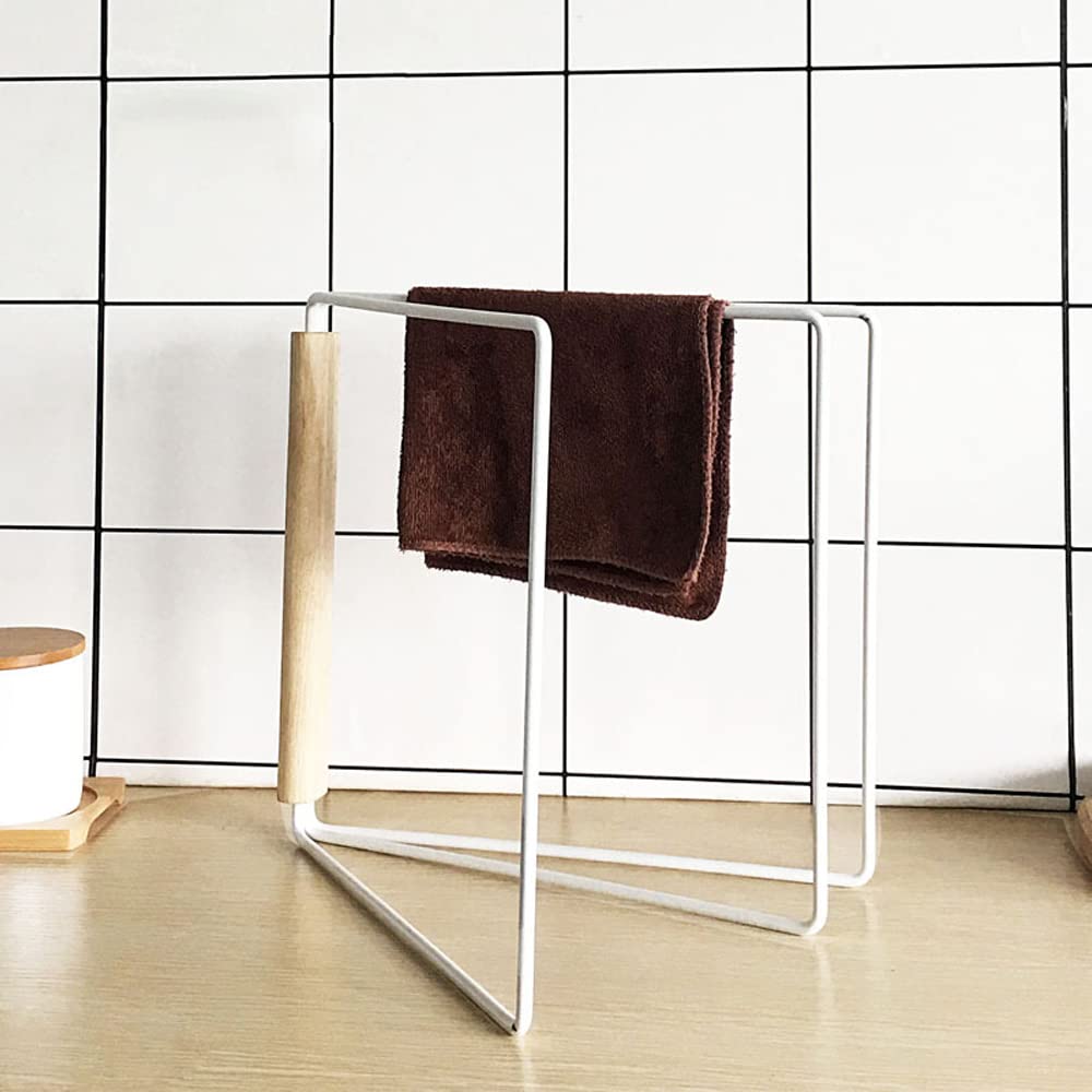 **Wooden Dishcloth Drying Rack - 3-Arm Foldable Kitchen & Bathroom Towel Holder for Dish Rags, Hand Towels | Space-Saving Storage for Small Kitchens, RVs & Apartments**