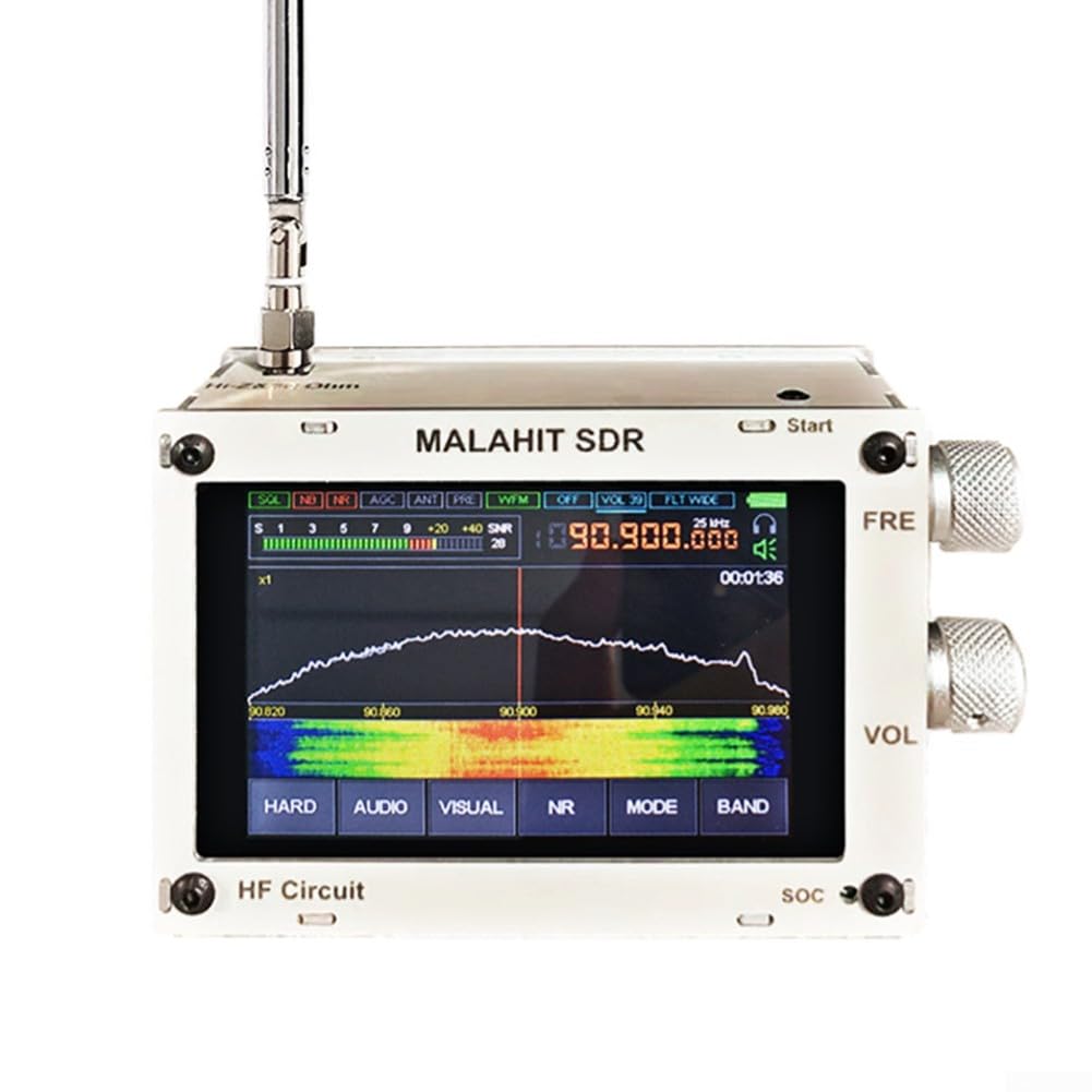 Portable 3.5 Inch Screen Malachite Pro Radio 50KHz-2GHz Full Aviation DSP Receiver - Compact Handheld Scanner for Aviation Enthusiasts, HAM Radio Operators & Emergency Preparedness
