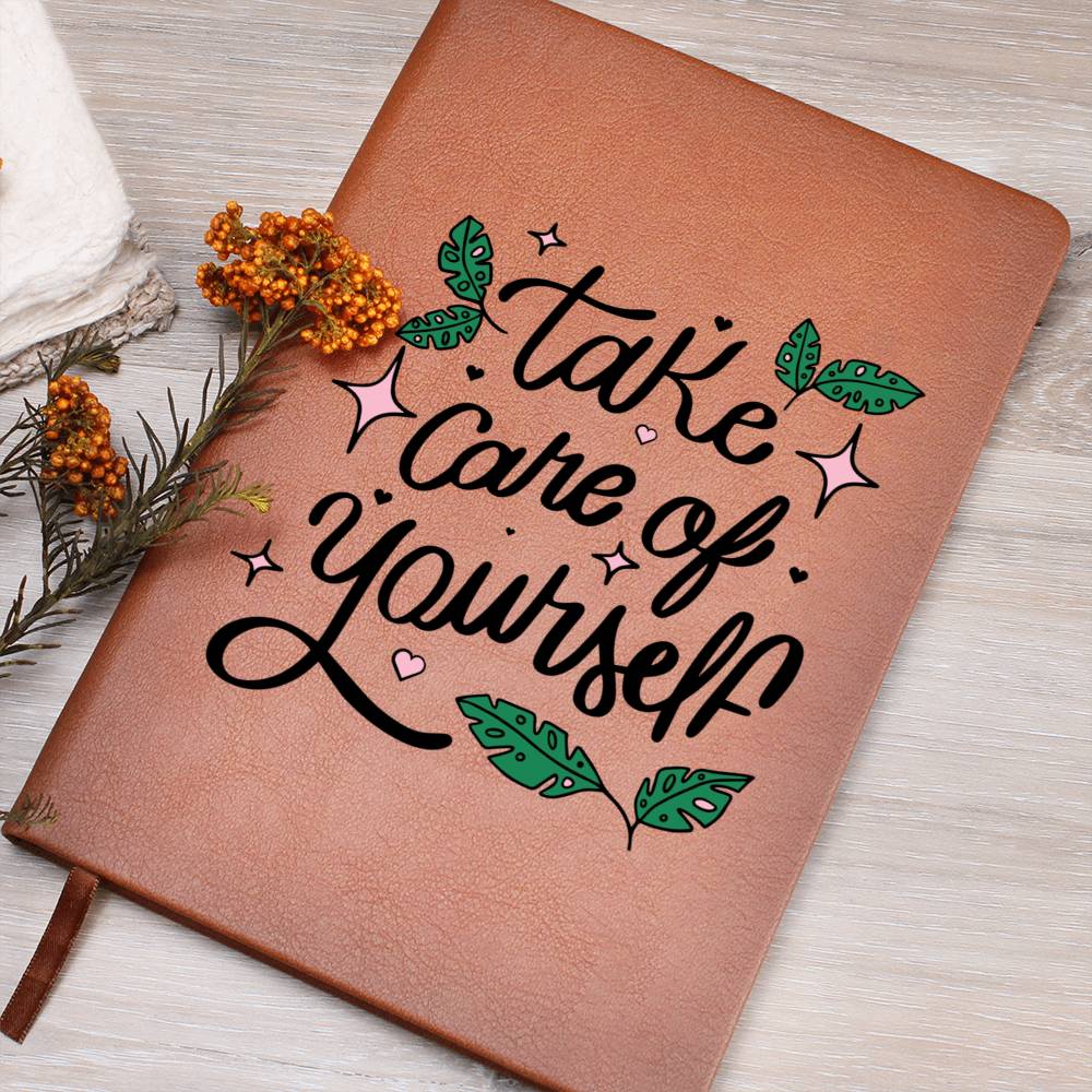 Self Journal Vegan Leather Planner - Daily Gratitude & Goal Setting Notebook for Productivity & Self-Care | Perfect for Work, School & Personal Development