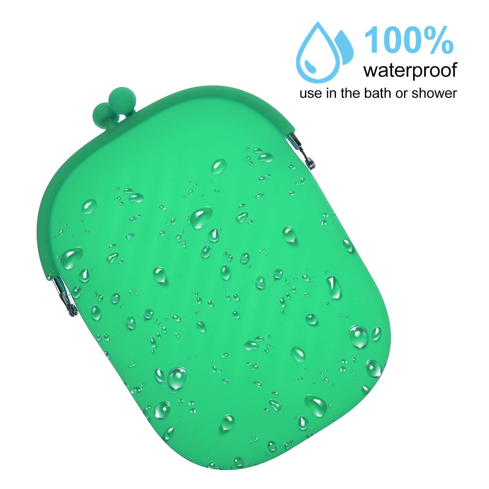 SOIMISS Silicone Coin Purse - Small Cash Change Wallet with Zipper | Multifunctional Mini Cosmetic Bag for Makeup, Coins & Essentials | Compact Travel Organizer for Women & Girls (White) - Perfect for Everyday Use, Traveling, Shopping & Gift Giving