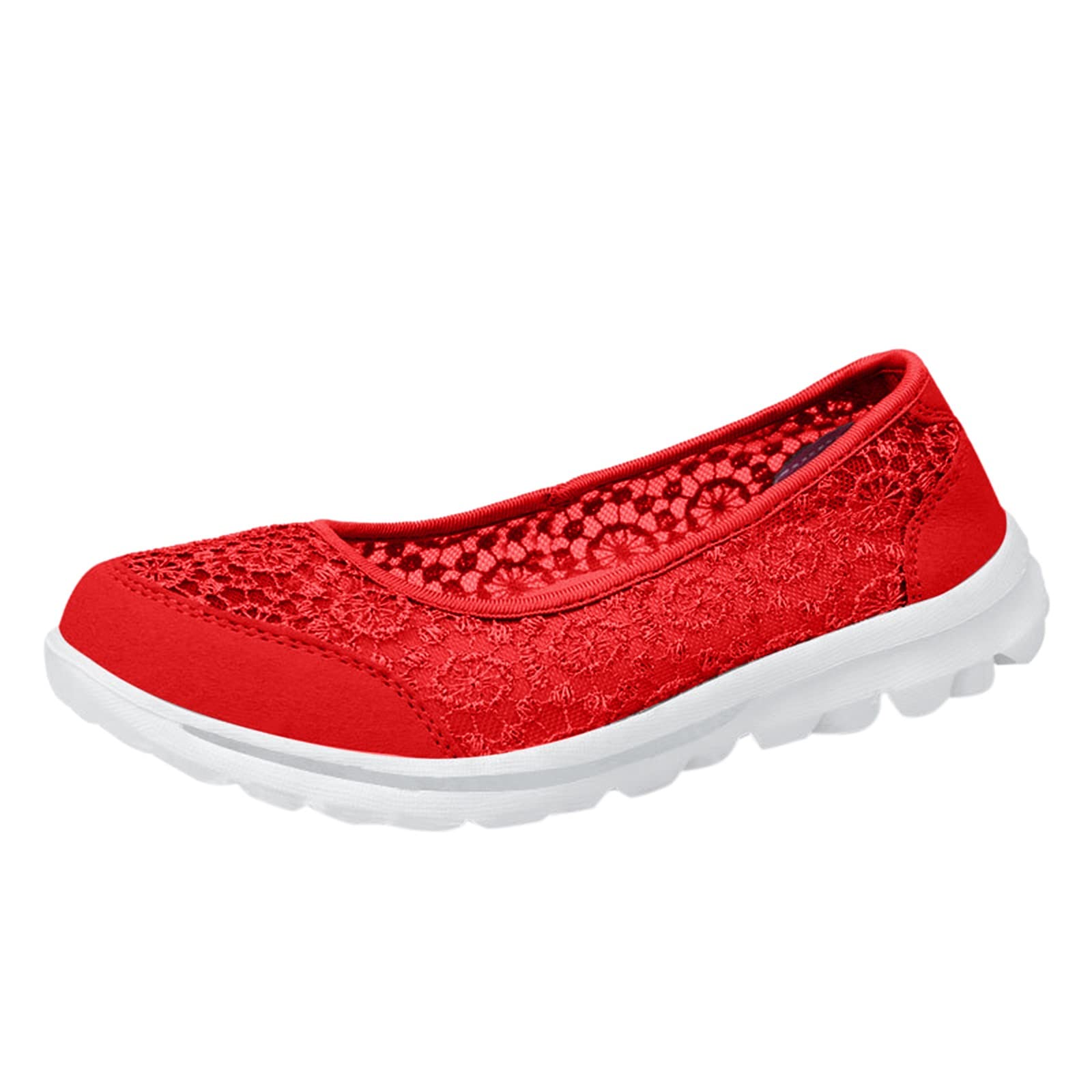 Women's Slip-On Sneakers - Breathable Mesh Walking Shoes with Memory Foam - Comfortable Casual Running Shoes for Summer | Perfect for Workout, Travel & Everyday Wear