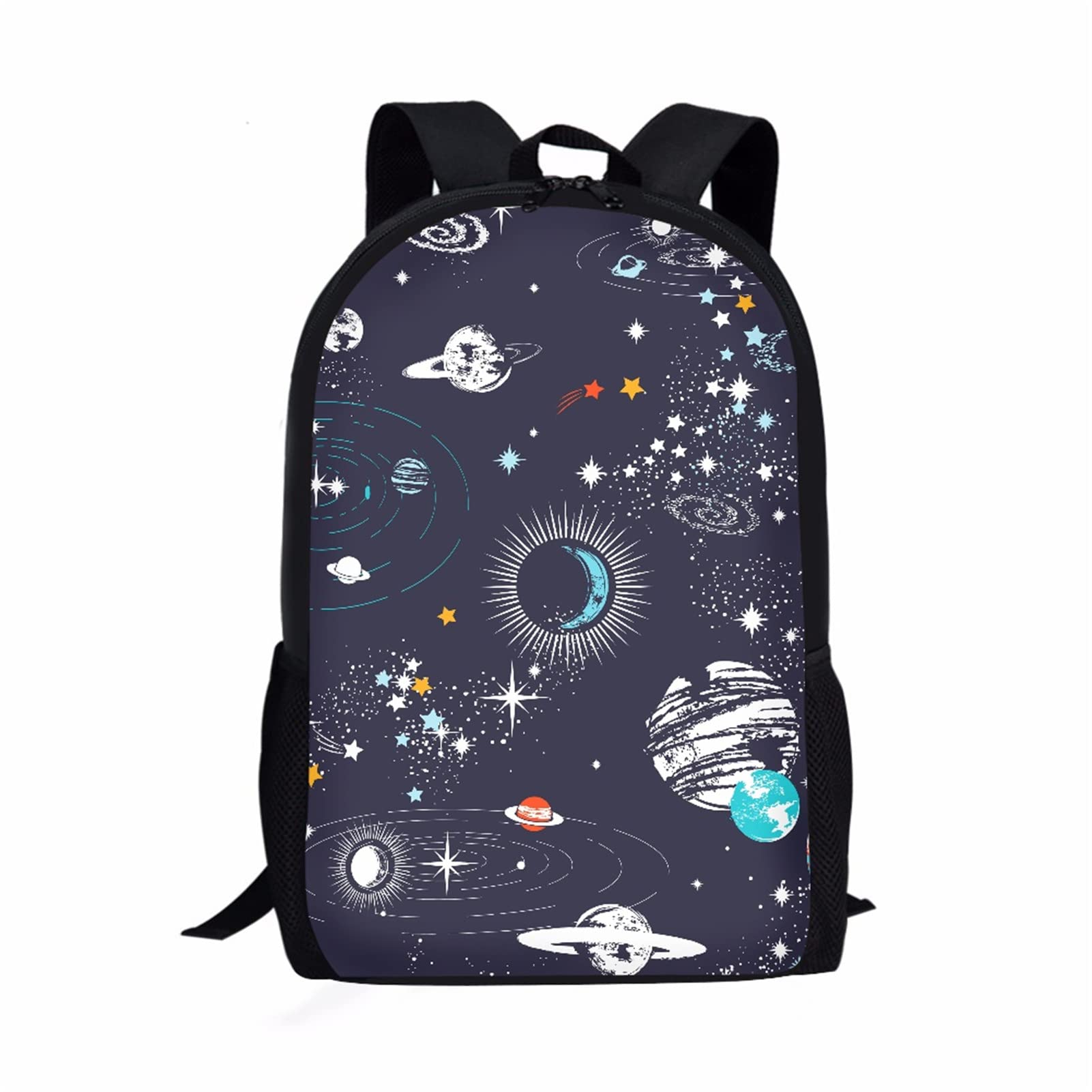 PZZ BEACH Kids Planet School Backpack - Durable Large Lightweight Backpack for Boys & Girls - Perfect for School, Travel & Outdoor Activities