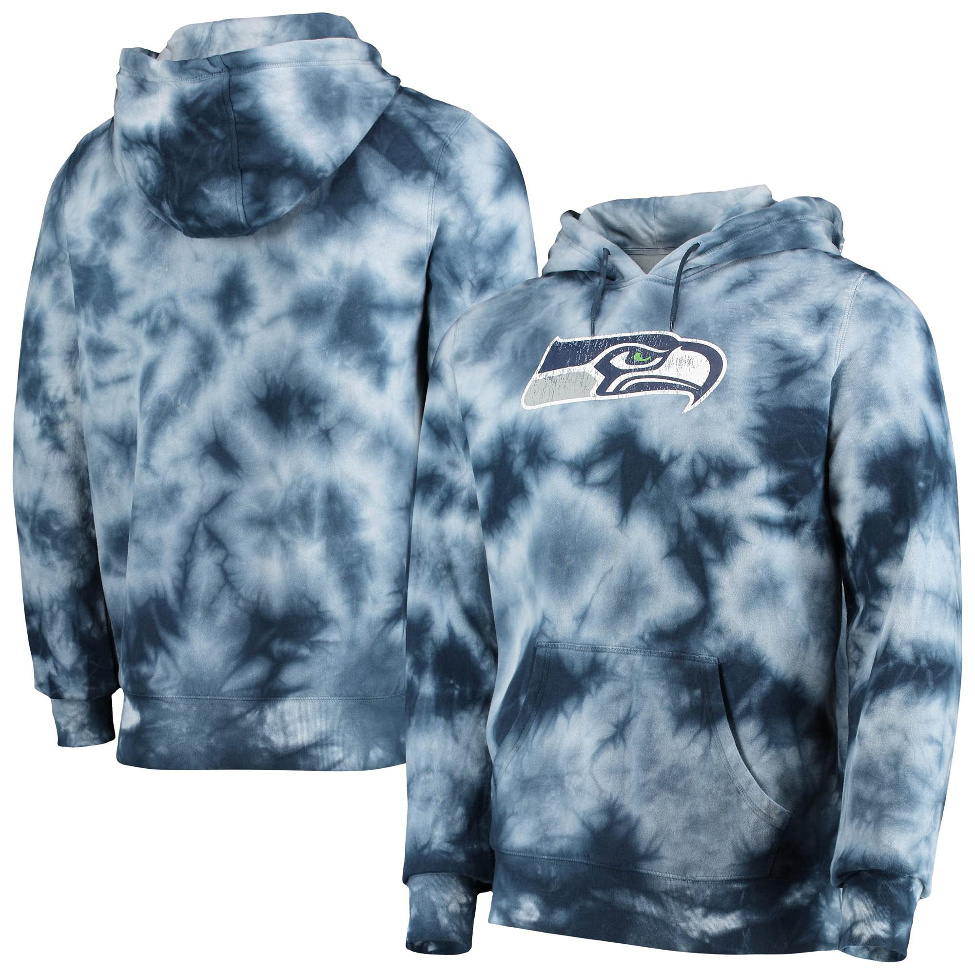 New Era Men's Cleveland Browns Tie-Dye Pullover Hoodie - Black, Comfortable & Stylish NFL Fan Apparel for Game Day, Casual Wear & Outdoor Activities