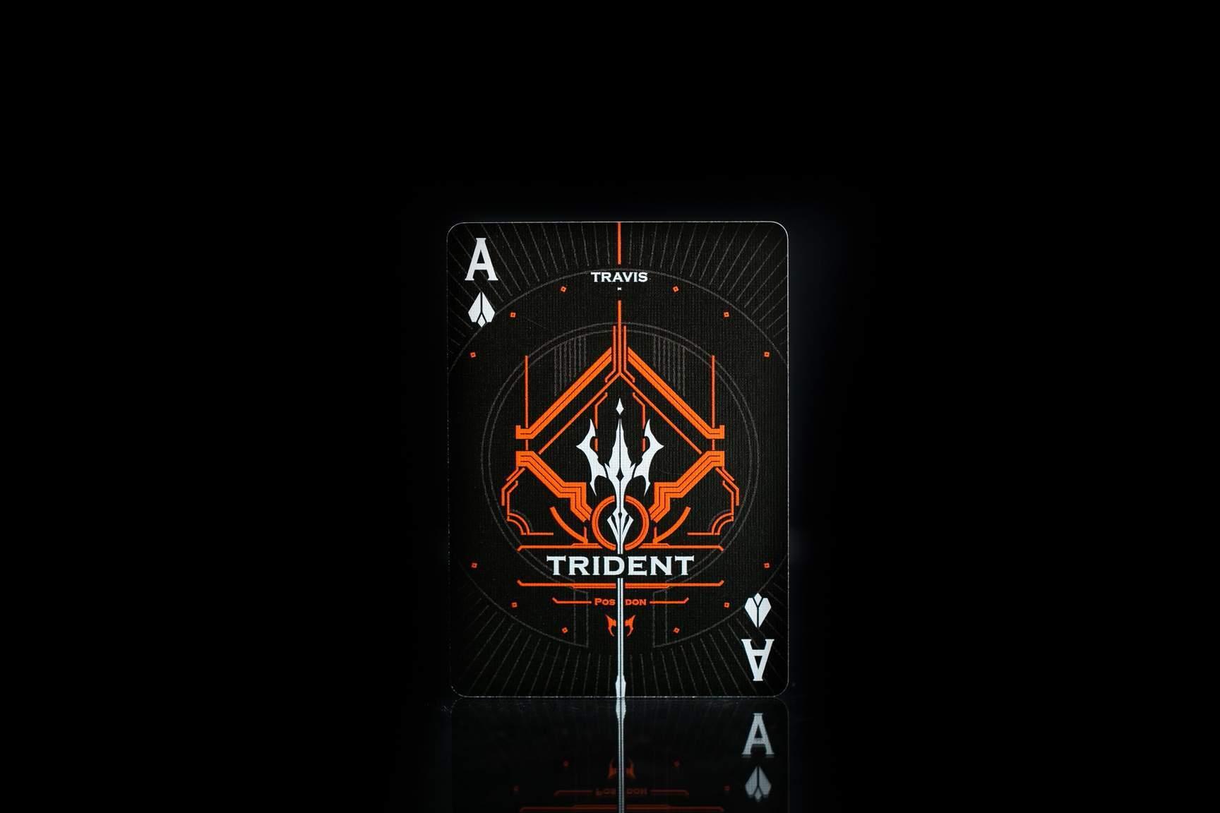 Premium Trident Deluxe Edition Playing Cards - Professional Poker Deck for Magic Tricks, Card Games & Casino Nights - Ideal for Poker, Blackjack, Bridge & Cardistry Practice