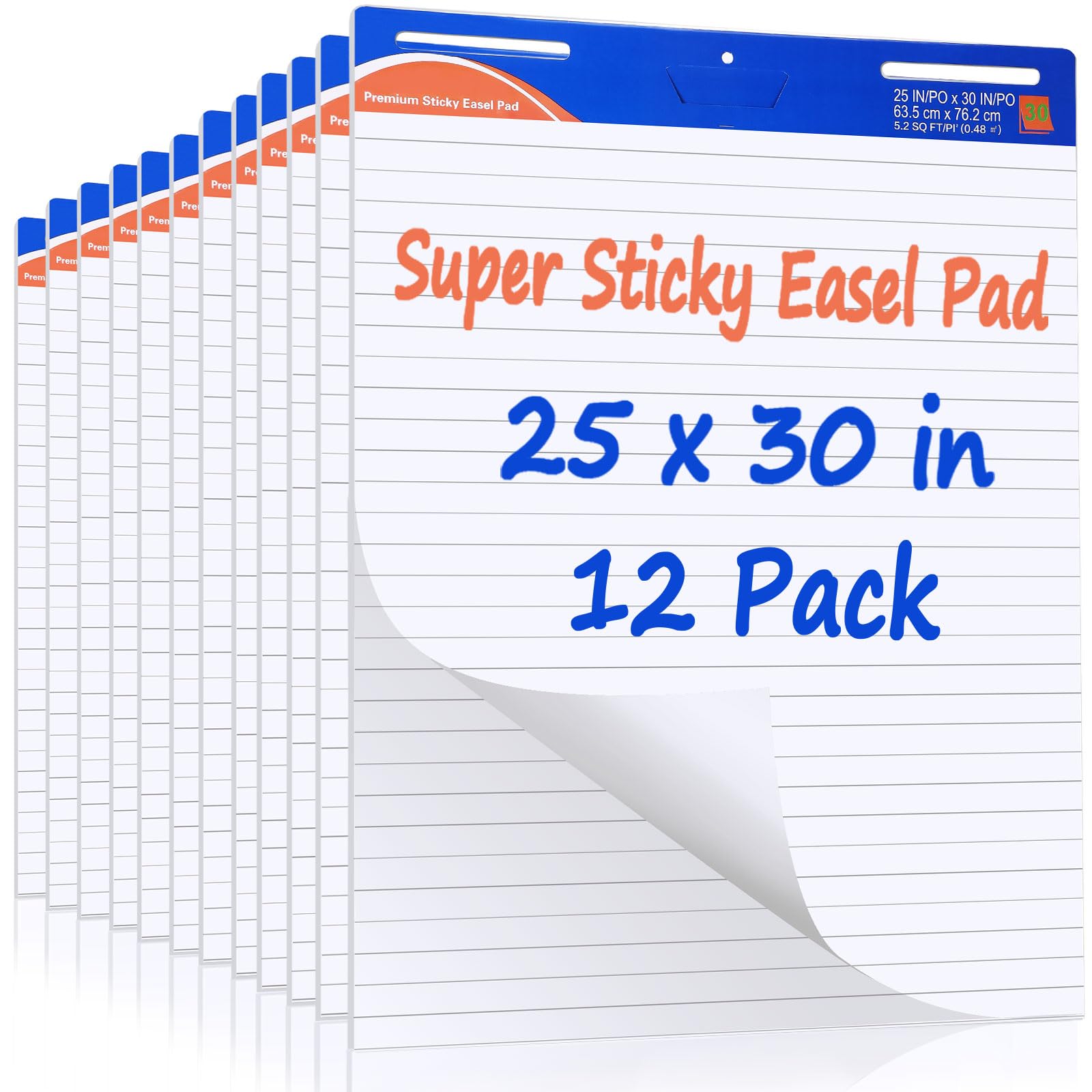 ReliThick 12 Pack Sticky Easel Pads, 25