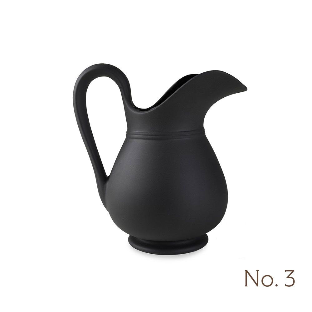 Premium Black Stoneware Pitcher - Small Handcrafted Ceramic Water Jug for Home, Kitchen & Dining - Perfect for Iced Tea, Lemonade & Decorative Display