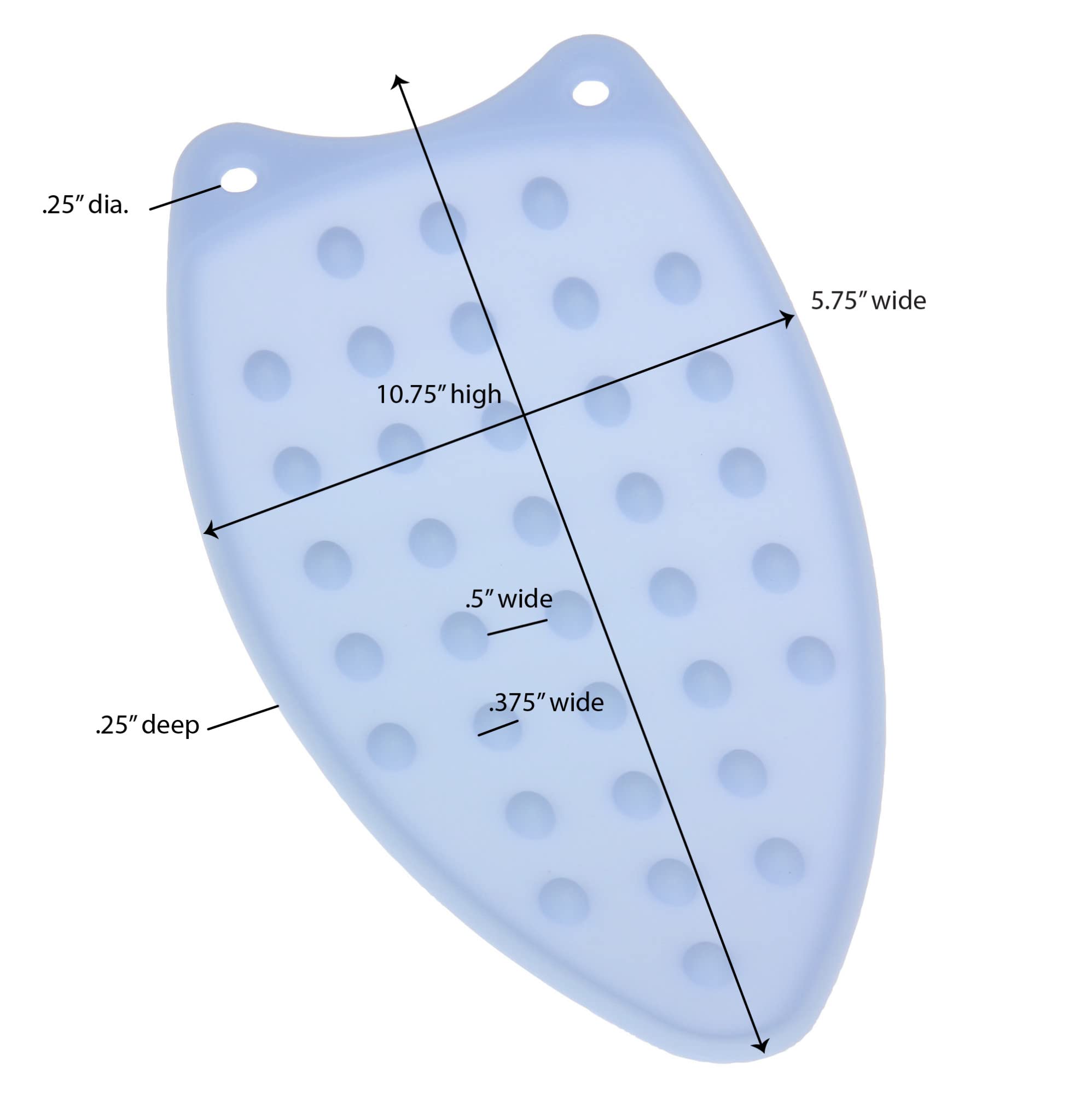Premium Silicone Iron Rest Pad - Heat Resistant, Non-Slip Base for Clothes Ironing - Protect Countertops & Tables (Blue) - Perfect for Home Laundry Room, Dorm, or Travel Use