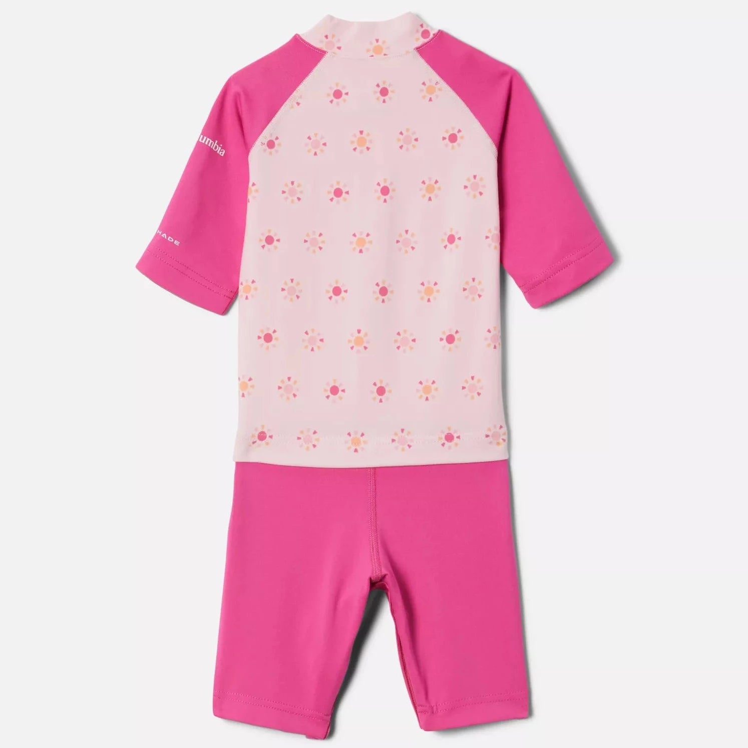 Columbia Satin Pink Summa Suns Sandy Shores Toddler Sun Guard Swim Suit - UV Protection for Beach, Pool & Outdoor Play