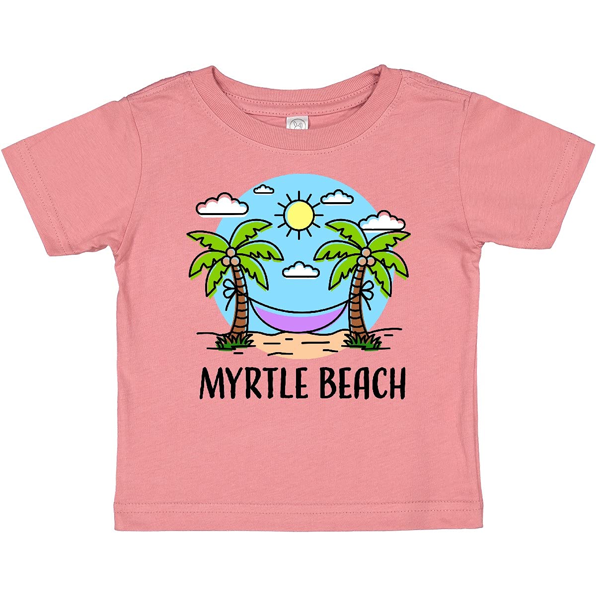 Inktastic Summer Vacation in Myrtle Beach Baby T-Shirt - Cute Graphic Tee for Toddlers & Infants - Soft Cotton Boys Girls Casual Outfit - Perfect for Beach Trips, Family Vacations & Summer Outings