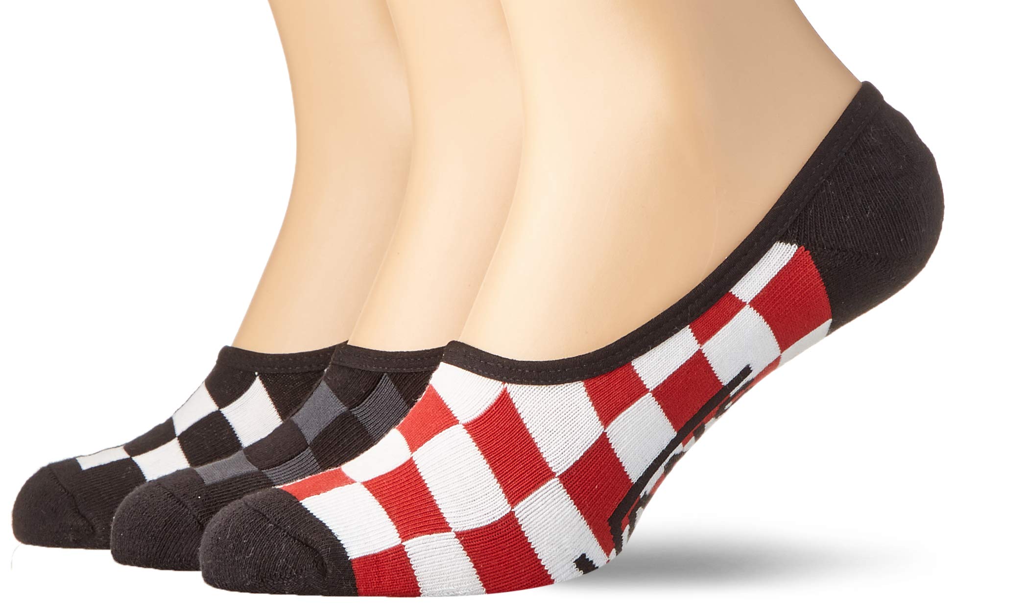 Vans Men's Cotton Crew Socks - Red & White Gingham Check Pattern - Comfortable Casual & Athletic Socks for Everyday Wear, Sports, and Sneakers