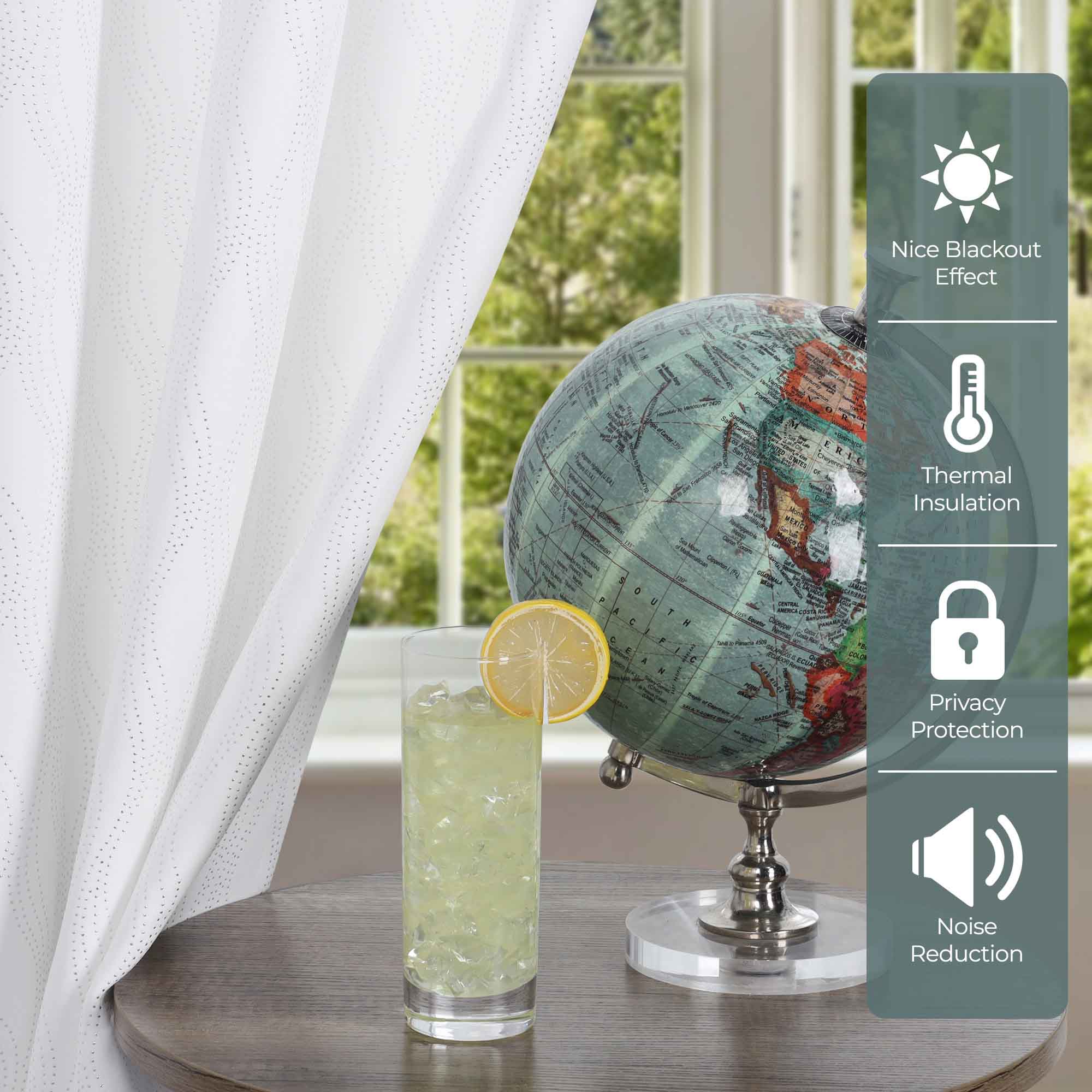 Zuri Textured Washable Blackout Curtains for Bedroom - Thermal Insulated Room Darkening Window Drapes (Set of 2 Panels) - Perfect for Nursery, Home Theater & Light Sleepers
