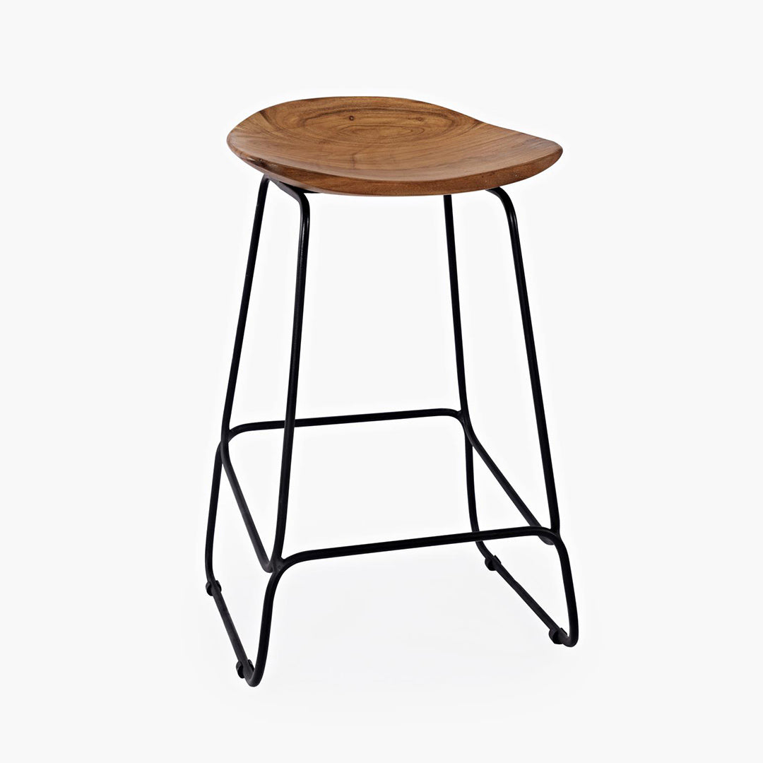 Nature's Edge Stool - Organic Bamboo Wooden Step Stool for Kitchen, Bathroom & Kids | Non-Slip, Lightweight & Durable Step Ladder for Home Use