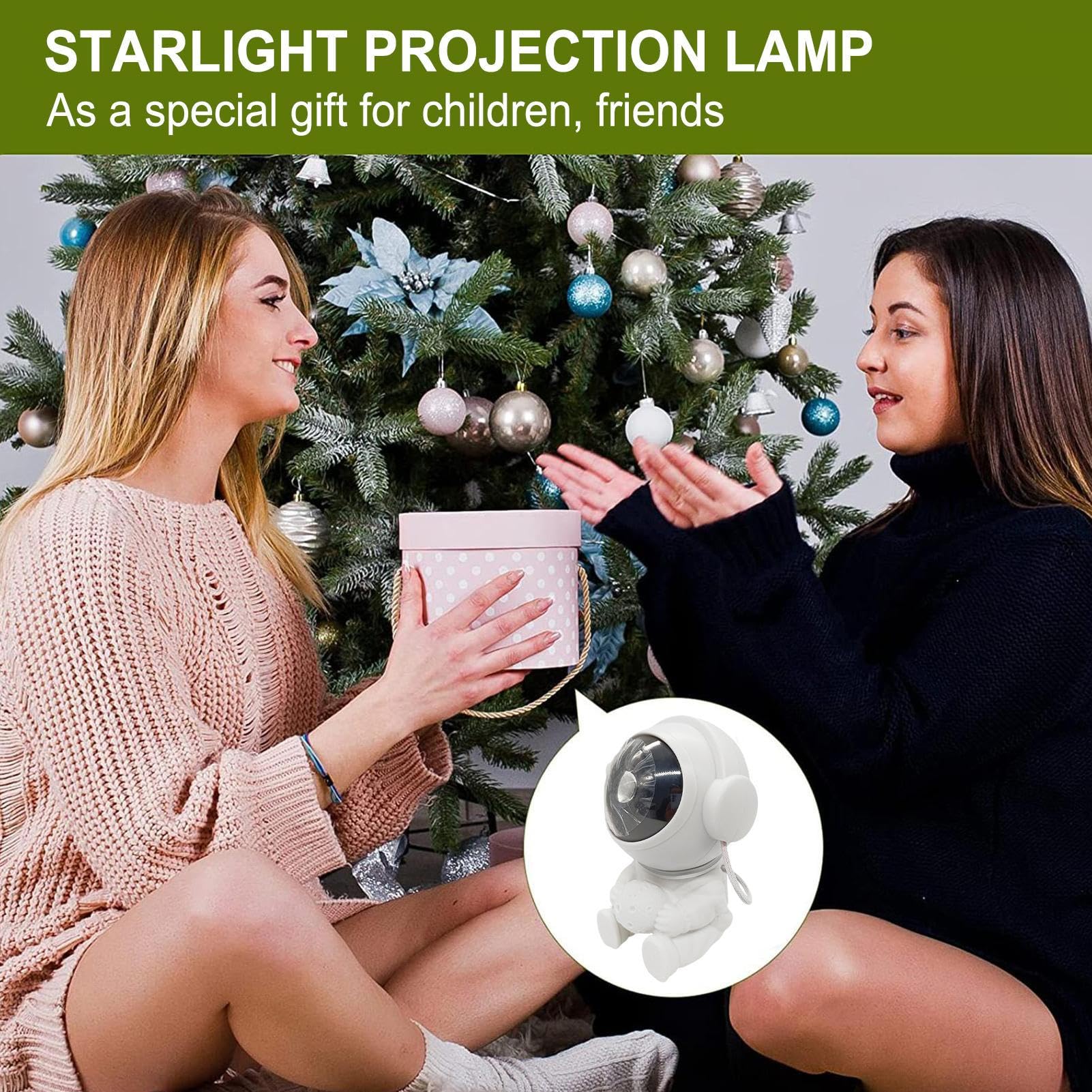 Remote Control Astronaut Galaxy Light Projector - 360° Rotating LED Night Light with Spaceman Design for Kids Room & Home Decoration | Perfect for Bedroom, Nursery, and Relaxation