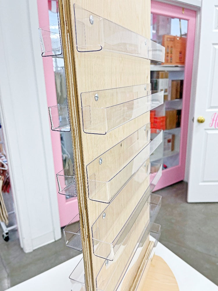 2-Sided Counter Spinner Display Stand for Retail Stores - Perfect for Product Showcase and Promotions at Checkout Counters