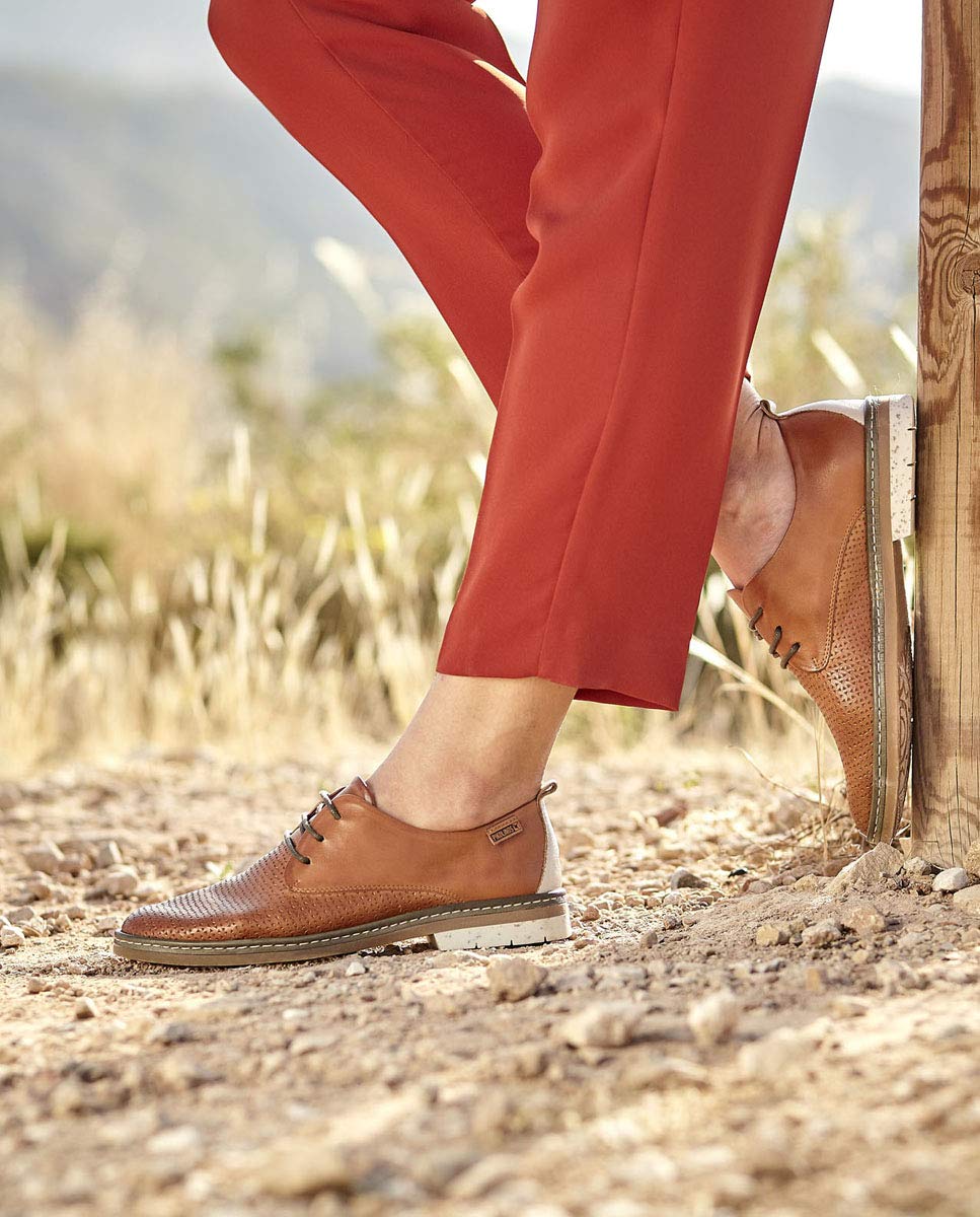 PIKOLINOS Women's Leather Santander Flats - Comfortable & Stylish Slip-On Shoes for Casual Wear, Office & Travel