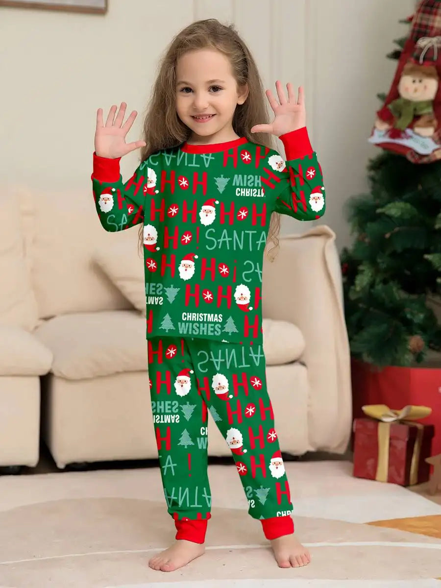 Printed Christmas Matching Family Pajamas Set - Holiday PJS for Family Photos & Cozy Winter Nights