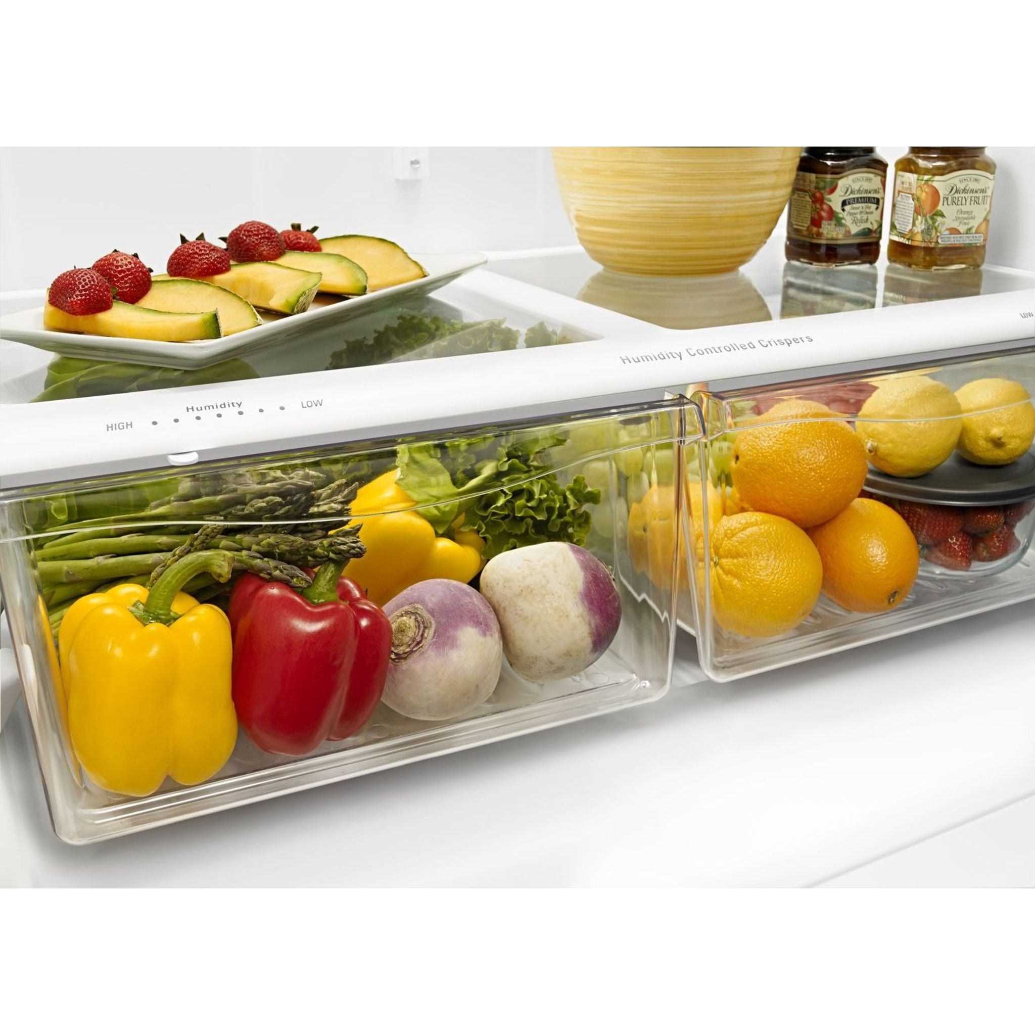 Amana Bottom Mount Refrigerator (ABB2224BRM) - 24.5 Cu. Ft. Stainless Steel French Door Fridge with Adjustable Shelves & LED Lighting - Perfect for Modern Kitchens & Open-Concept Homes