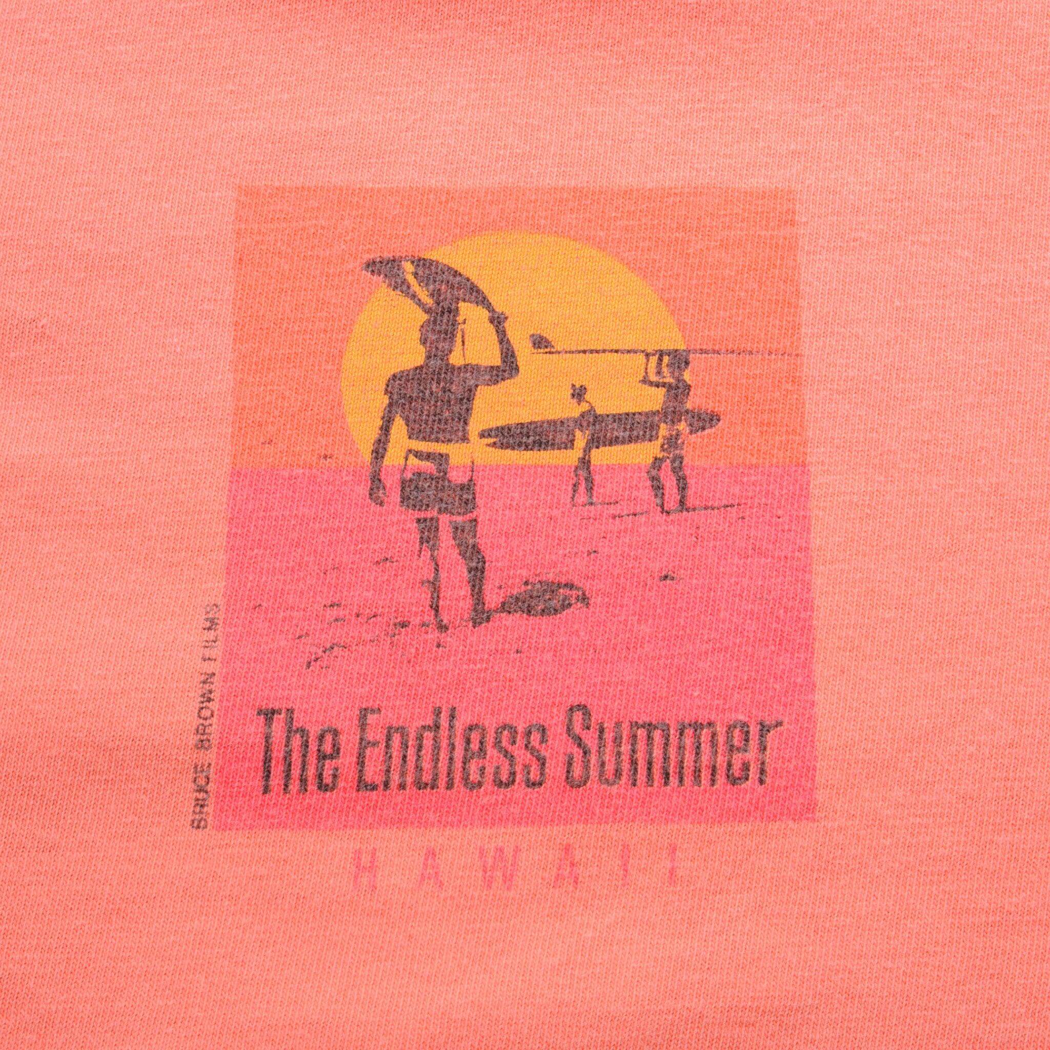 Vintage Crazy Shirt The Endless Summer Surf Henley T-Shirt 1980s XL Made in USA - Retro Surf Style for Beach, Music Festivals & Casual Wear