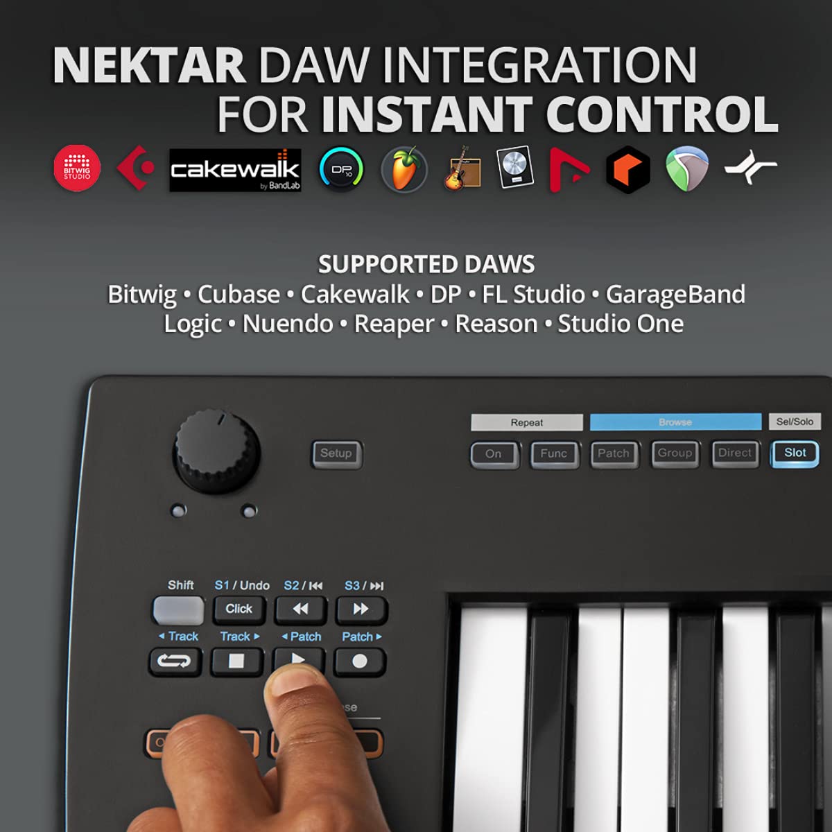 Nektar Impact GXP61 61-Key MIDI Keyboard Controller with USB Connectivity - Perfect for Music Production, Live Performance & Studio Recording
