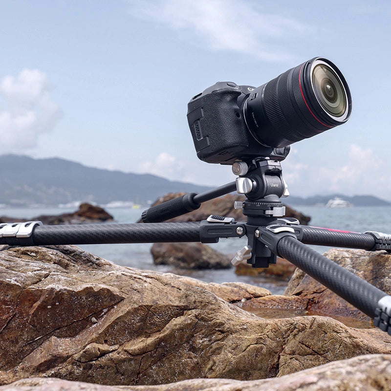 Ulanzi TT09 Carbon Fiber Travel Tripod for Video & Photography - Lightweight & Portable for Vloggers, YouTubers & Outdoor Adventures