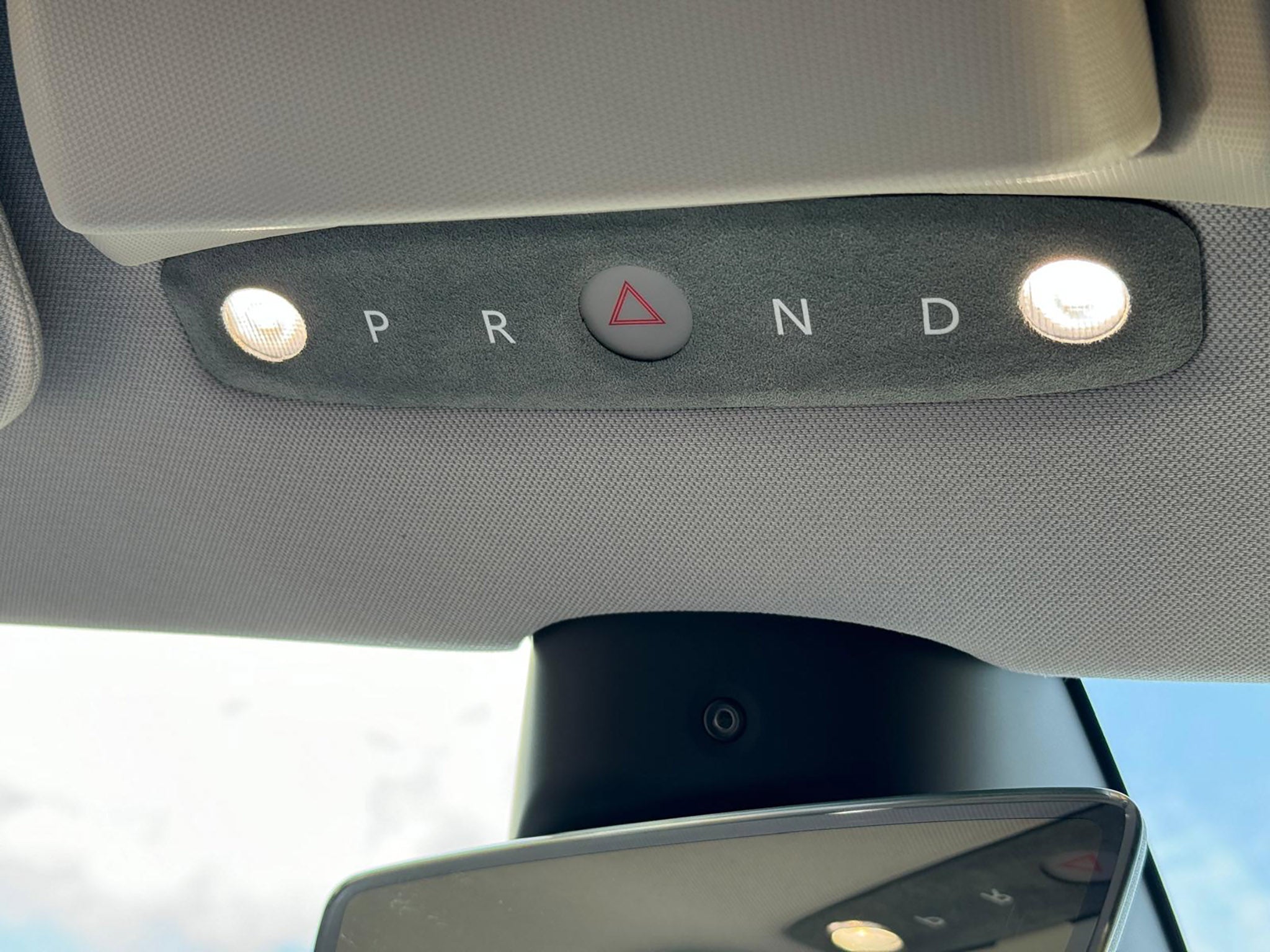 Tesla Model 3 Highland & Model Y Juniper Alcantara Interior Reading Light Wrap Sticker (2024+) - Premium Car Accessories for Night Driving & Interior Customization