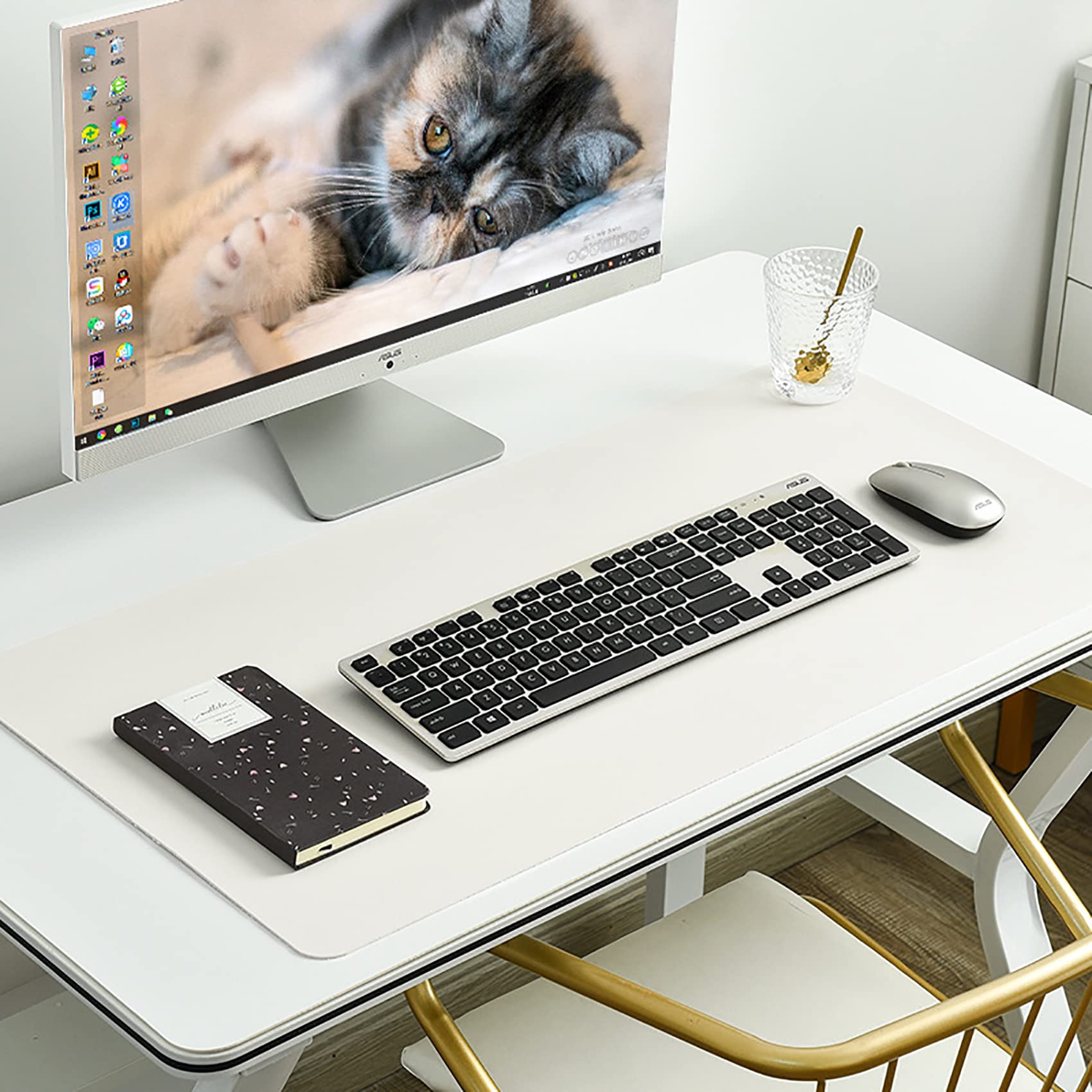 Premium Large Leather Gaming Mouse Pad - 80x40cm (31.5x15.7 inch) Waterproof Microfiber Desk Mat for PC, Laptop & Office Work | Ergonomic Computer Accessory for Gamers & Professionals | Home & Office Workspace Essential