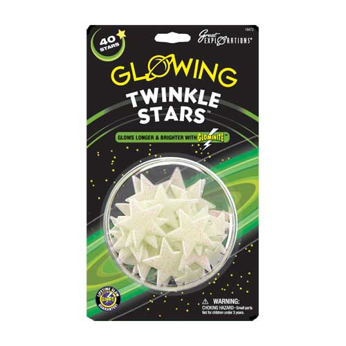 Glowing Twinkle Stars - LED Night Lights for Kids Room, Nursery & Bedroom Decor - Perfect for Baby Sleep Aid, Relaxation & Wall Ceiling Decoration