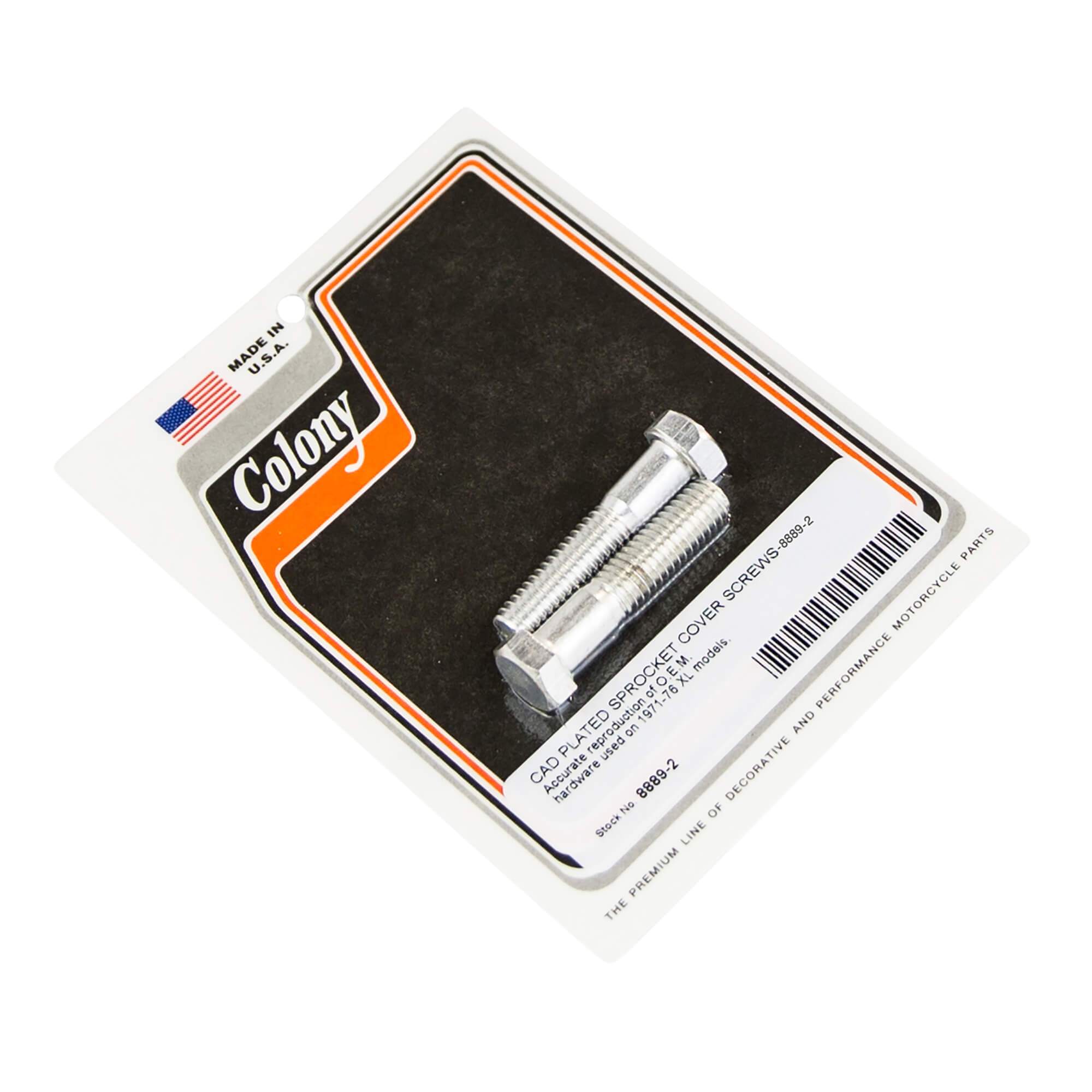 1971-1976 Harley Davidson XL 2 Sprocket Cover Screws - CAD Plated Replacement Parts for Motorcycle Maintenance & Repair