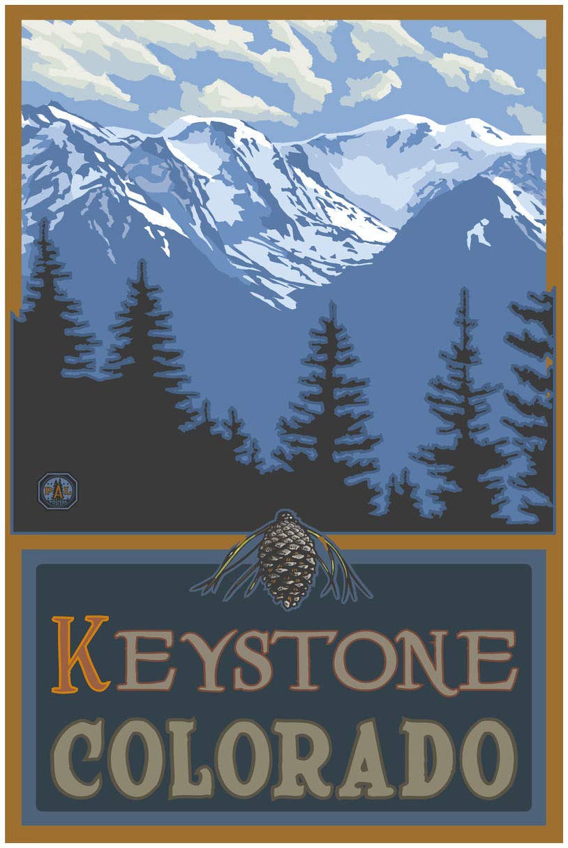 Snowy Mountain Ridges Keystone Colorado Giclee Art Print - 30x45 Inch Landscape Wall Decor by Paul A. Lanquist - Perfect for Living Room, Office & Cabin Decor