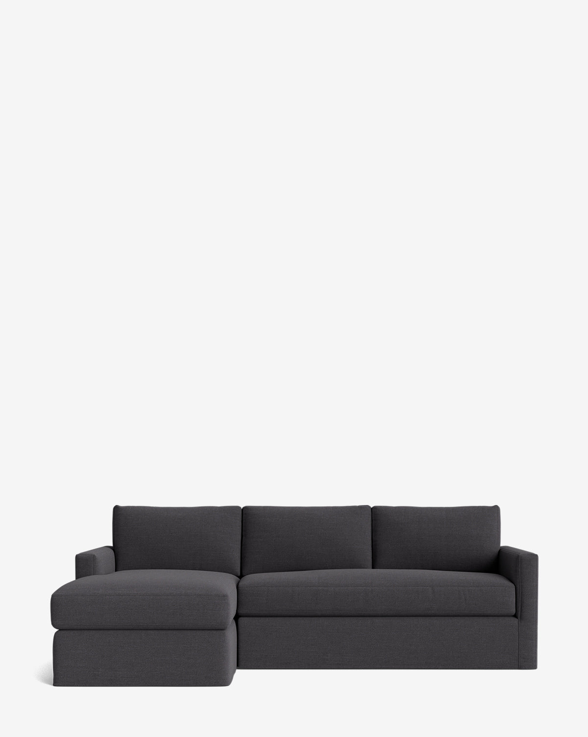 Macy Slipcover Chaise Sectional Sofa 101 - Modern Living Room Furniture for Small Spaces, Home Theater & Family Gatherings