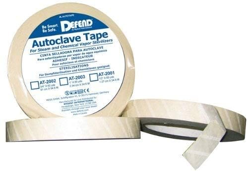 Autoclave Sterilization Tape - 1/2 Inch Wide (2 Rolls) - For Medical Equipment, Dental Tools & Laboratory Sterilization