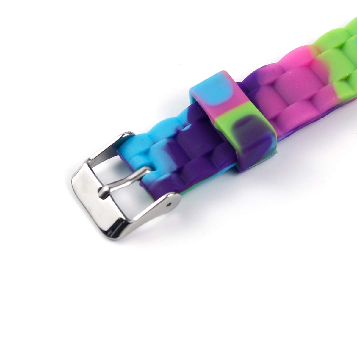 Waterproof Silicone Watch Band for Women & Men - 16mm Sport Wrist Strap with Pin Buckle - Durable & Comfortable for Running, Swimming & Outdoor Activities
