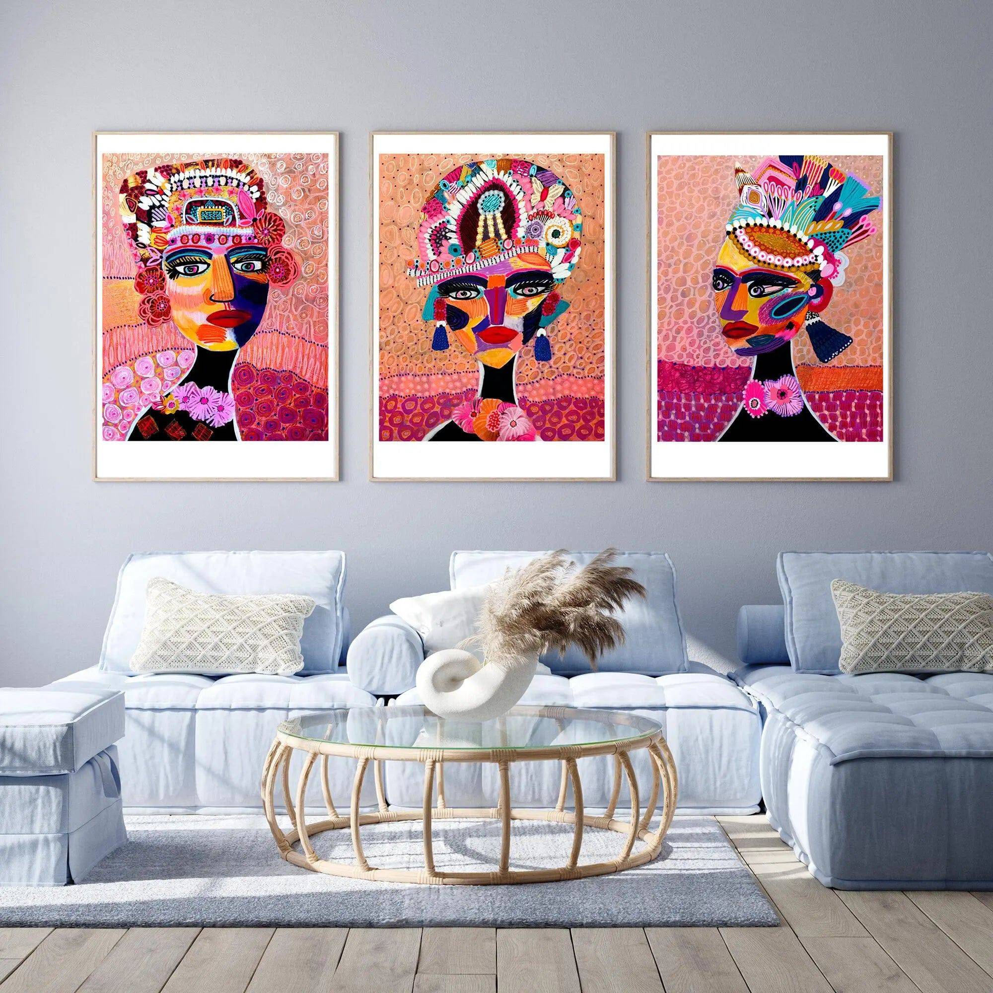 Empress Princess Wall Art Set - Elegant Home Decor for Bedroom, Living Room & Nursery - Perfect for Royal-Themed Interiors & Gift Giving