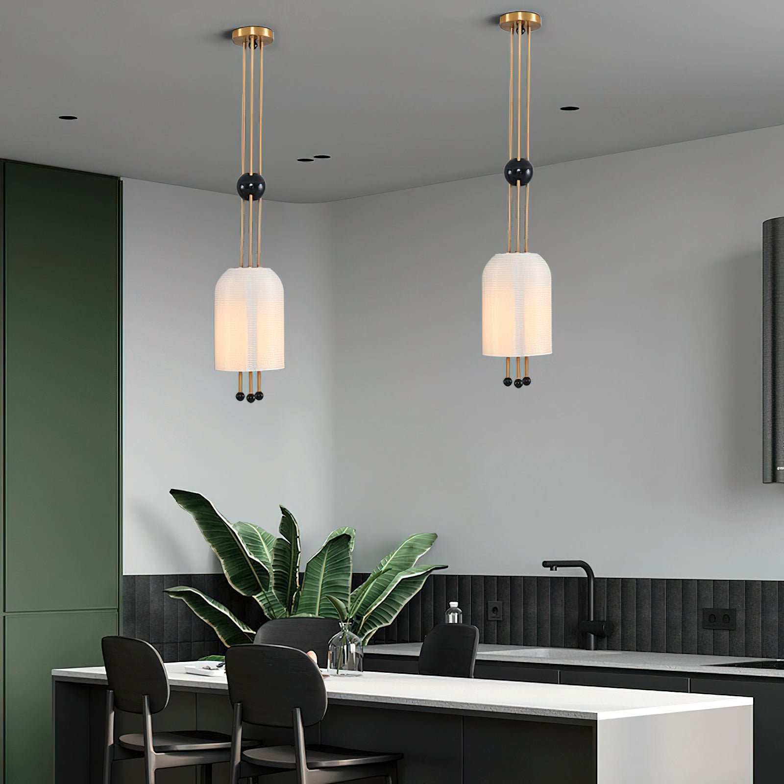 Bertha Pendant Light - Modern Hanging Ceiling Lamp for Kitchen Island, Dining Room & Bedroom | Dimmable LED Lighting Fixture