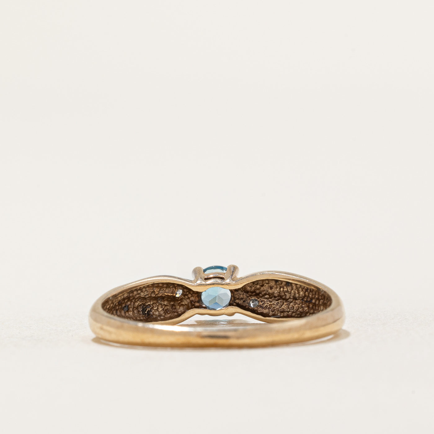 Elegant 0.25ct Topaz & 0.01ct Diamond Reverse Tapered Ring - Size 6.25 | Perfect for Engagement, Anniversary & Special Occasion Gifts