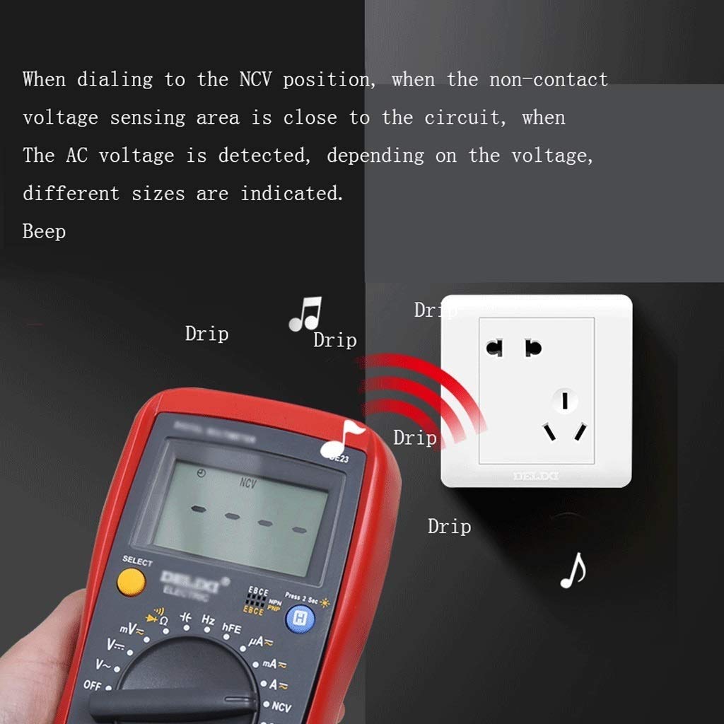 Auto Ranging Digital Multimeter - AC/DC Voltage Current Tester with Ohm, Capacitance, Frequency, Diode & Transistor Testing, Backlit LCD Display | Perfect for Home Electrical Repairs, Automotive Diagnostics & Electronics Projects