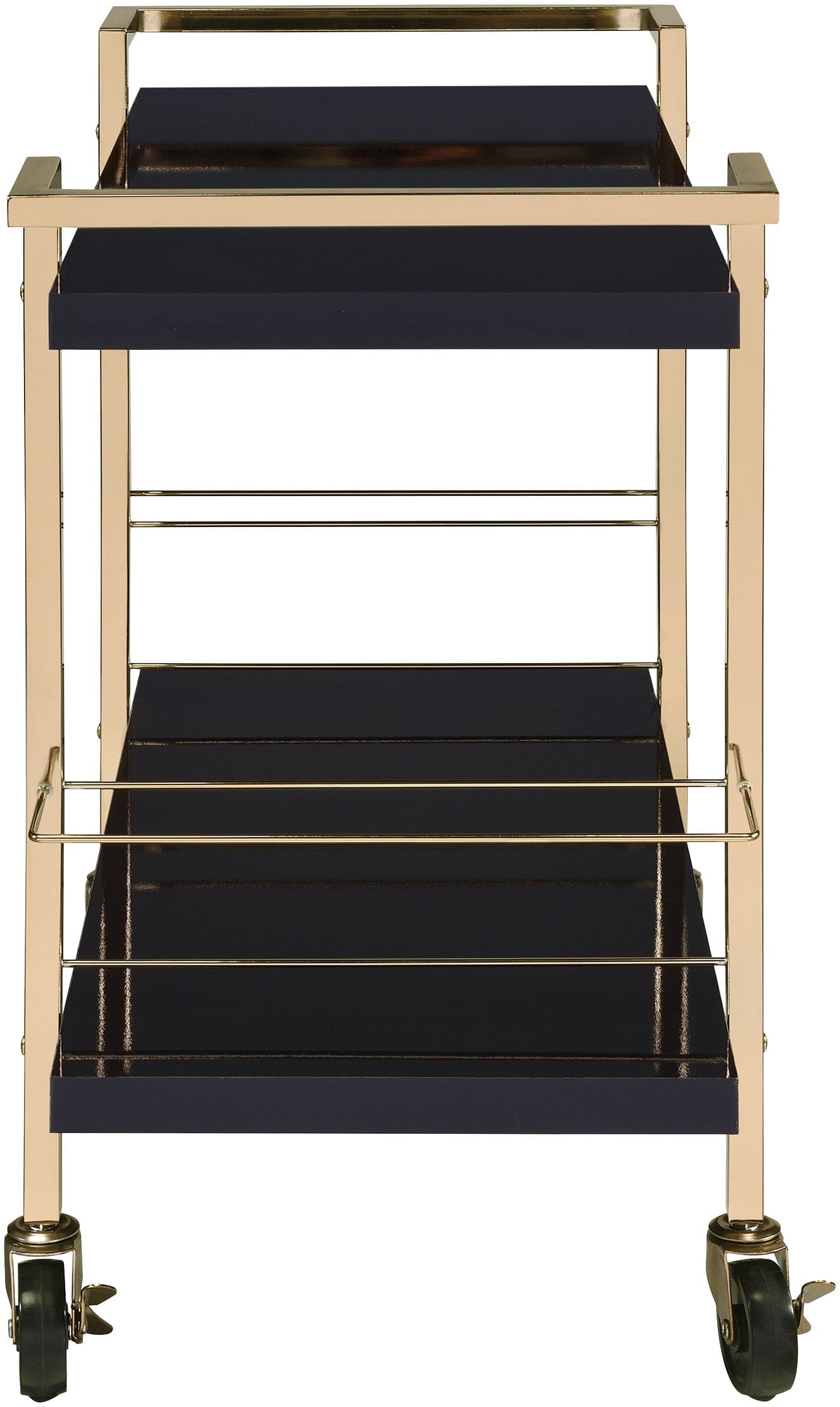 Office Star Alios Serving Cart [ALS02] - Mobile Kitchen Cart with Wheels, Stainless Steel Top for Home, Office, or Restaurant Use - Perfect for Serving Food, Drinks, and Storage
