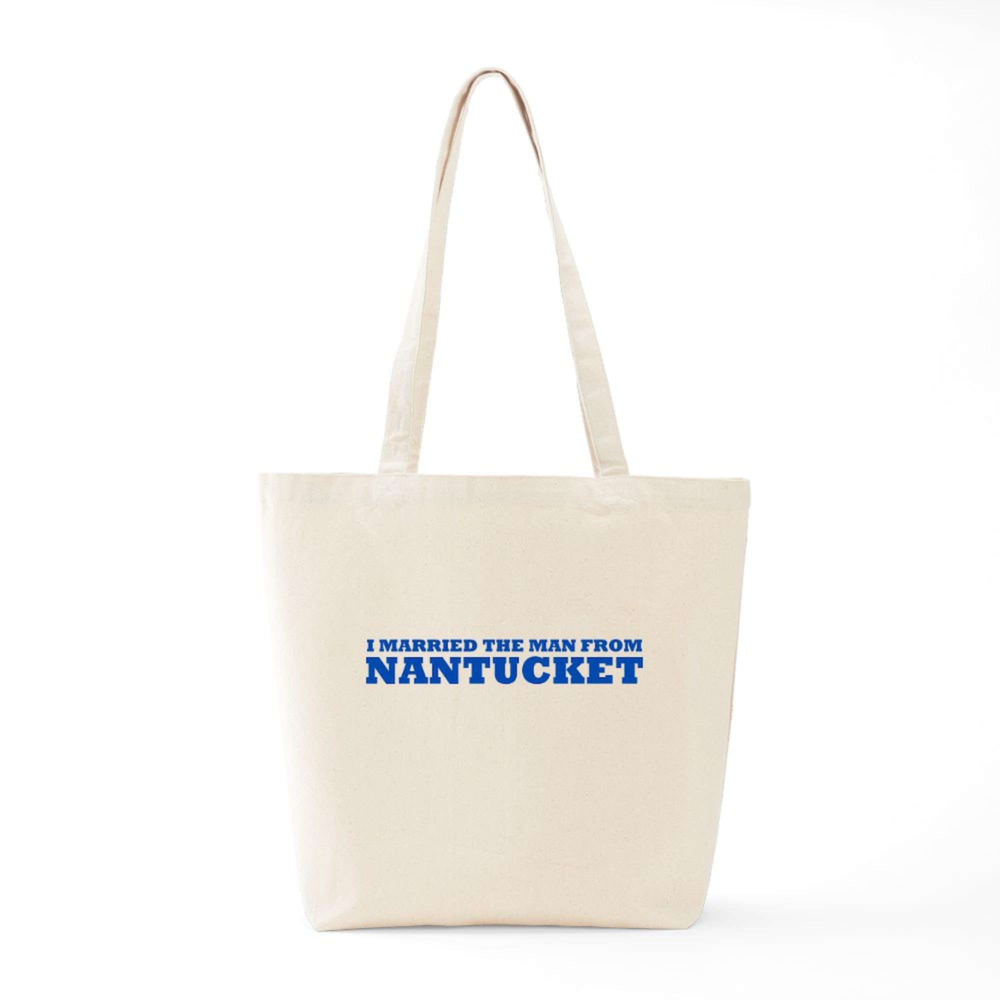 I Married The Man From Nantucket Tote Bag - Natural Canvas Reusable Shopping Bag for Groceries, Beach & Daily Use | CafePress